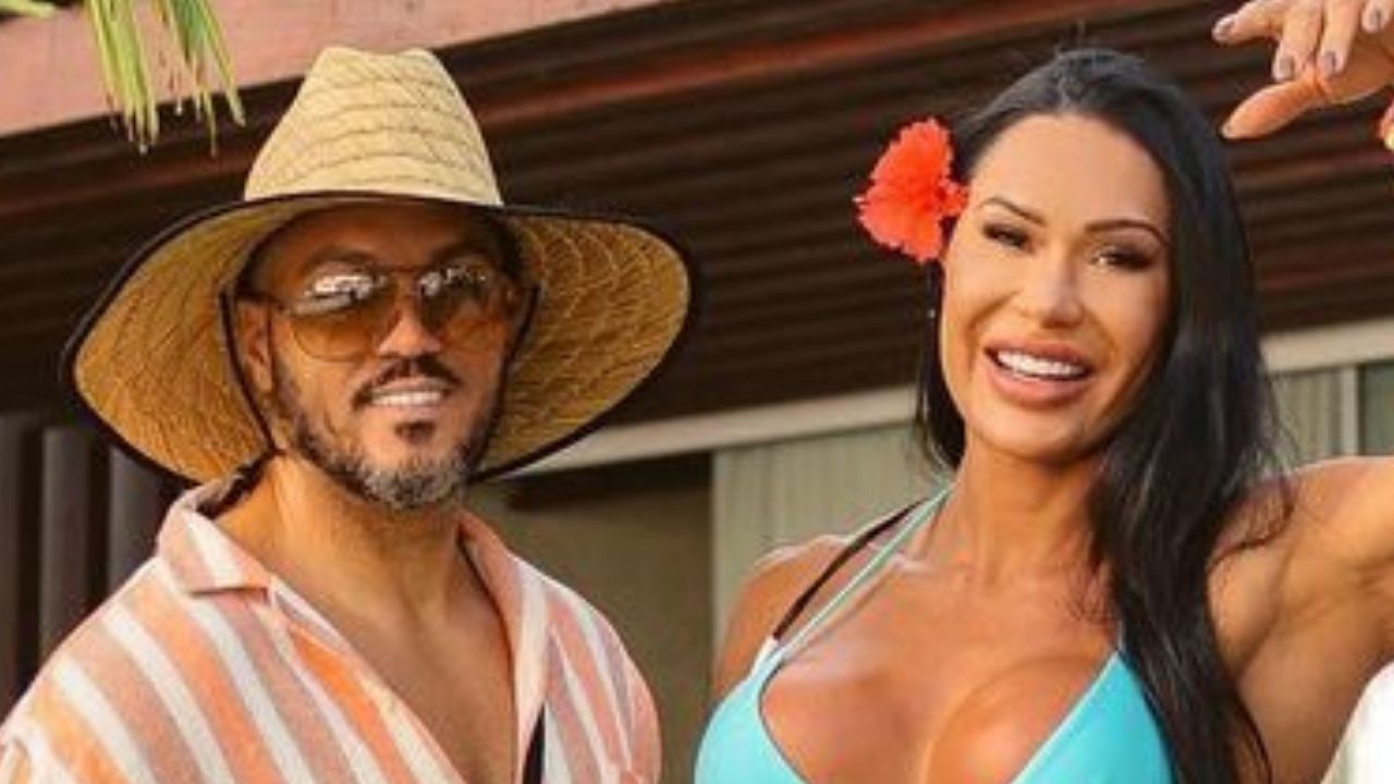 Curtindo lua de mel com Belo, Gracyanne exibe corpão musculoso de biquíni e o maridão elogia: “Sensacional”