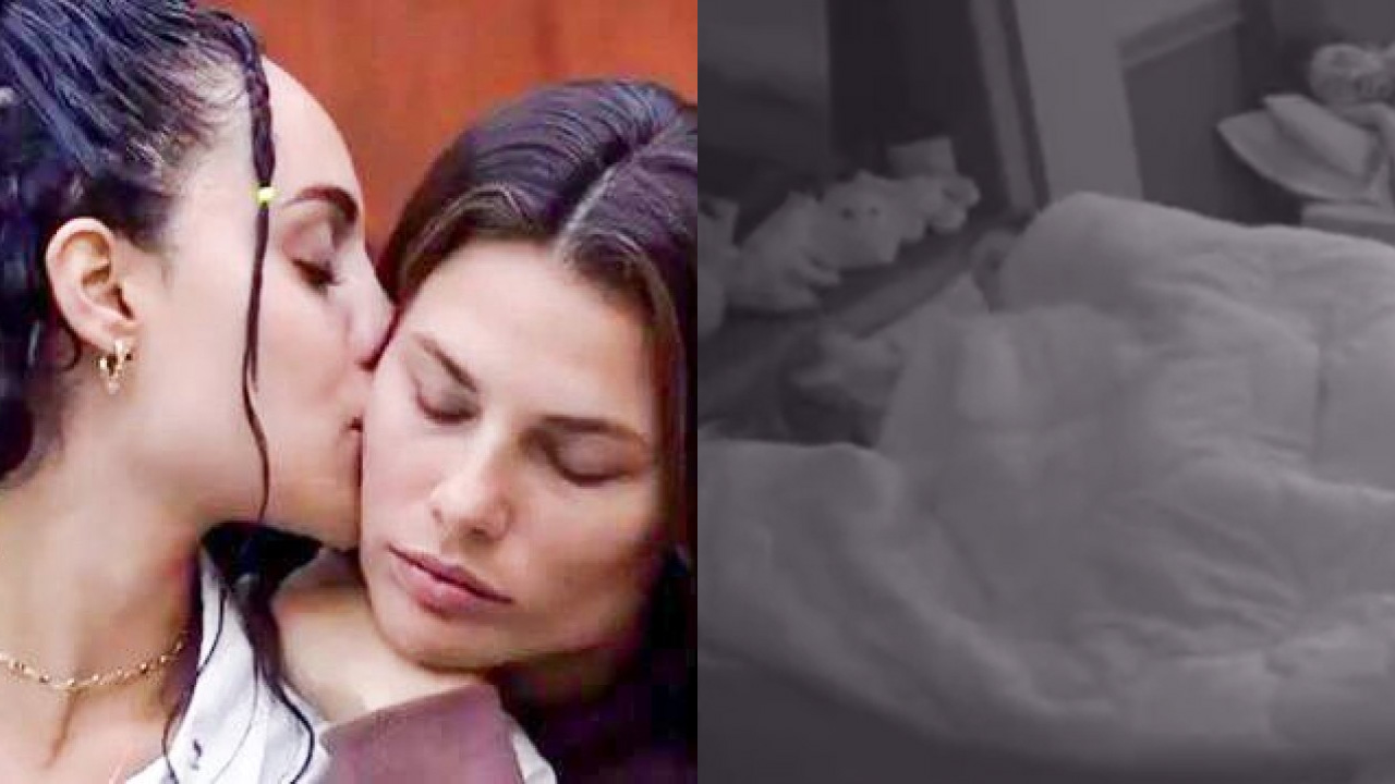 A Fazenda 13: Dayane Mello e Aline Mineiro esquentam o clima debaixo do edredom