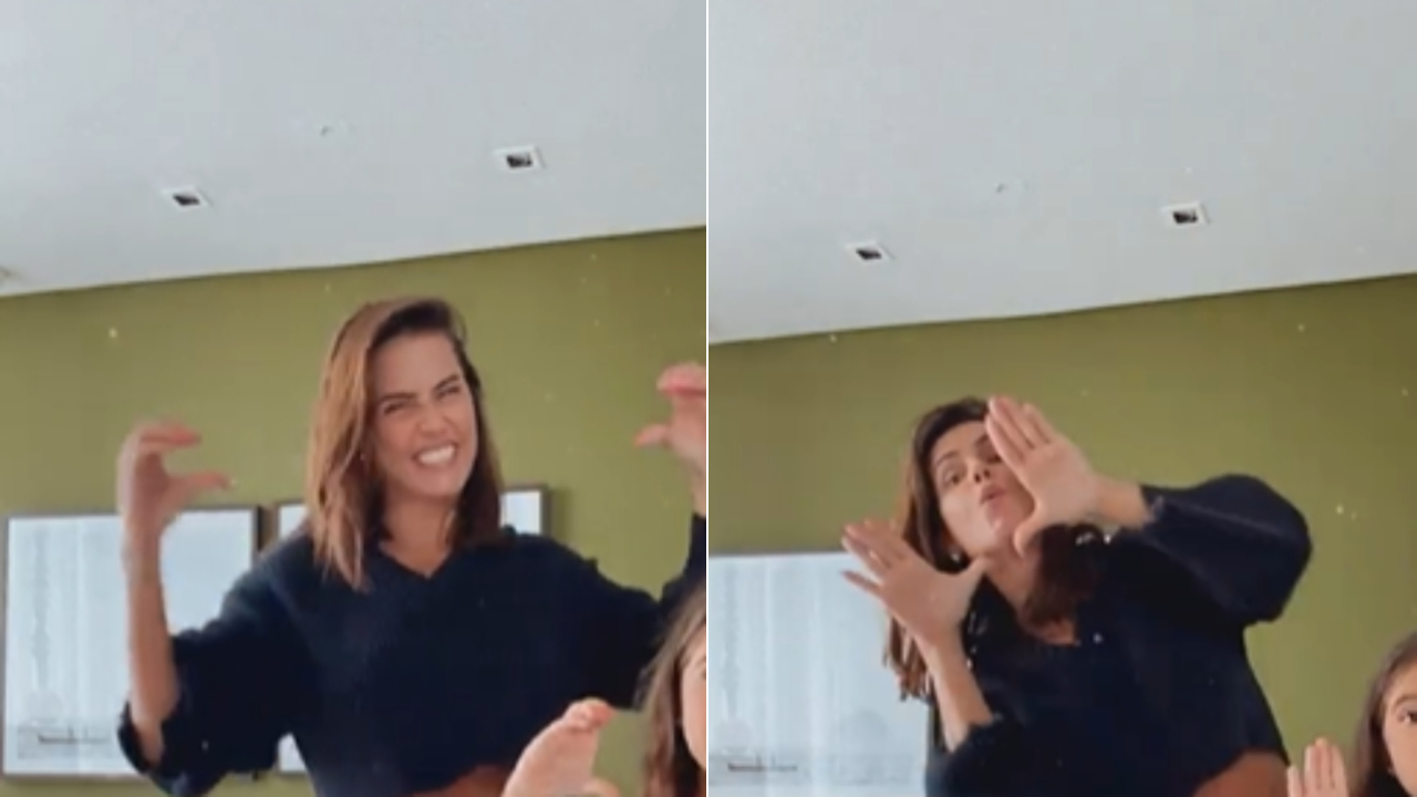 Filha de Deborah Secco, Maria Flor rouba a cena ao fazer coreografia ensaiada junto da mãe: “Coisa mais fofa”