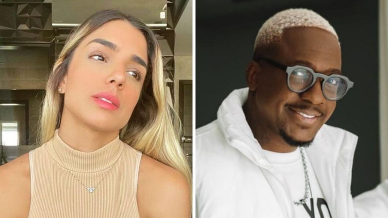 Esposa de Mumuzinho, Thainá Fernandes diz que xereta mensagens que o marido recebe: “Zero problema nisso”