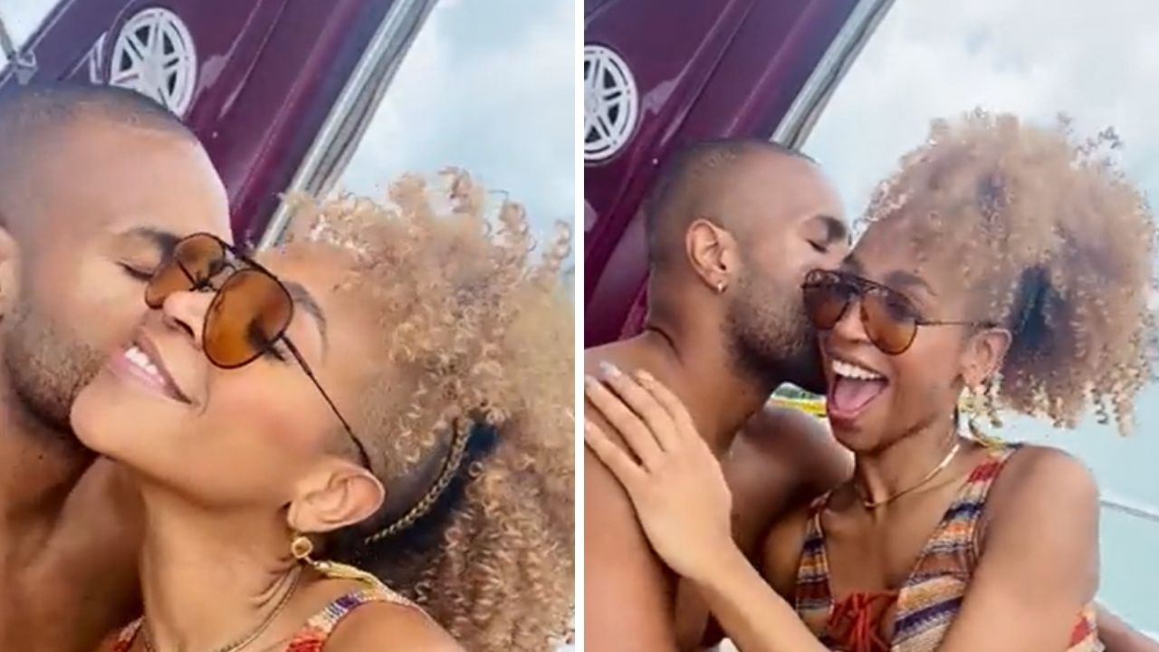 Ex-BBB Karol Conká surge agarrada com namorado gato, recebe vários beijos e debocha de haters: “Estou me tratando”