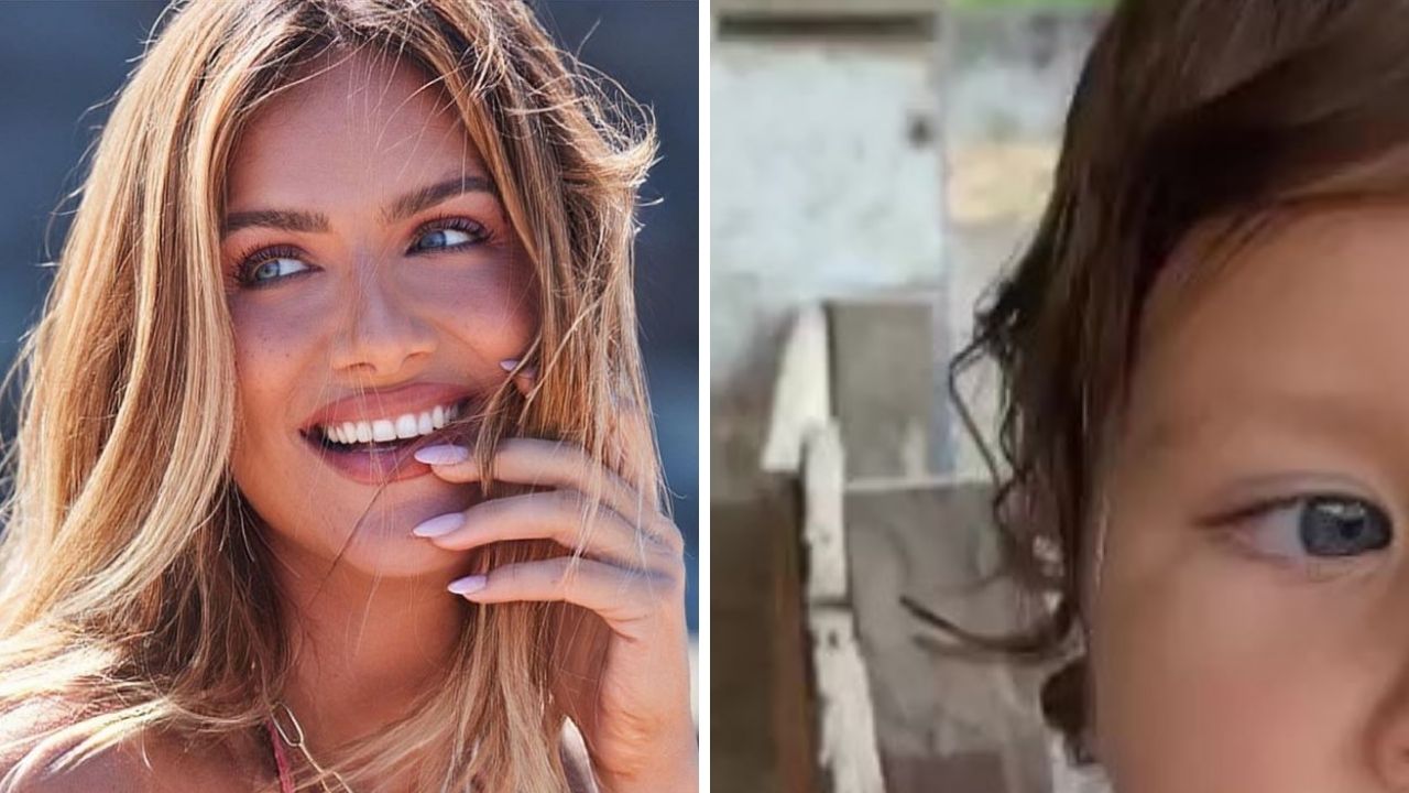 Giovanna Ewbank mostra vídeo encantador do filho de um ano imitando cabra: “Tá quase falando tudo”