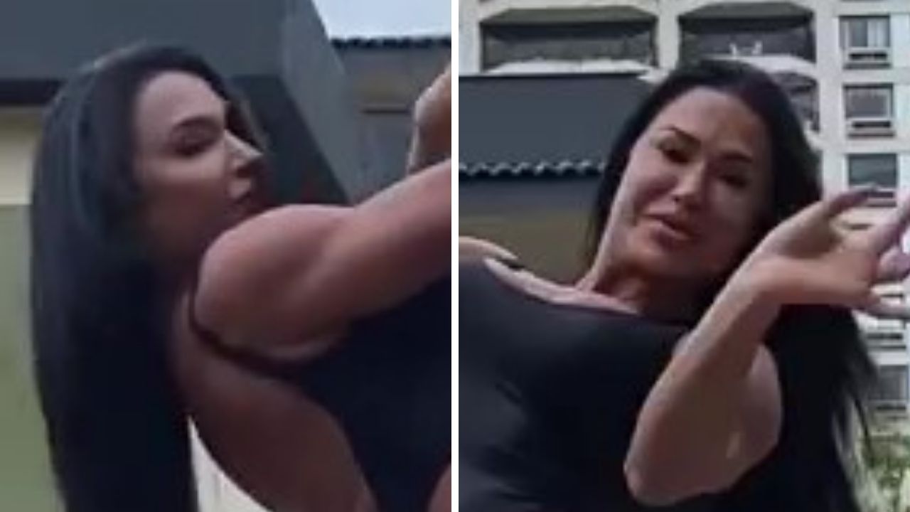 Gracyanne Barbosa sensualiza em pole dance com maiô cavadíssimo e leva a web à loucura: “Quanta abundância”