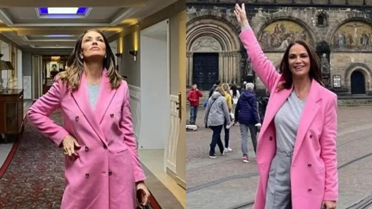 Luiza Brunet compartilha cliques na Alemanha e internautas apontam excesso de edição: “Está gritando”
