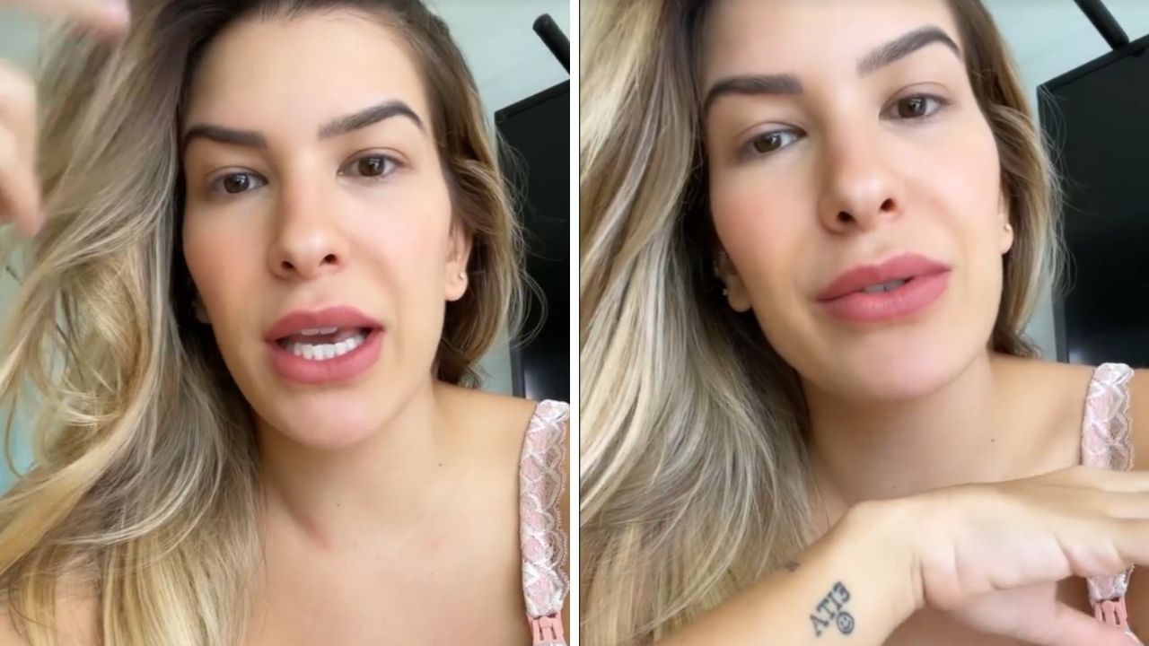 Lore Improta é acusada de deixar a filha “torta” no colo e rebate: “Se estivesse doendo, estaria chorando”