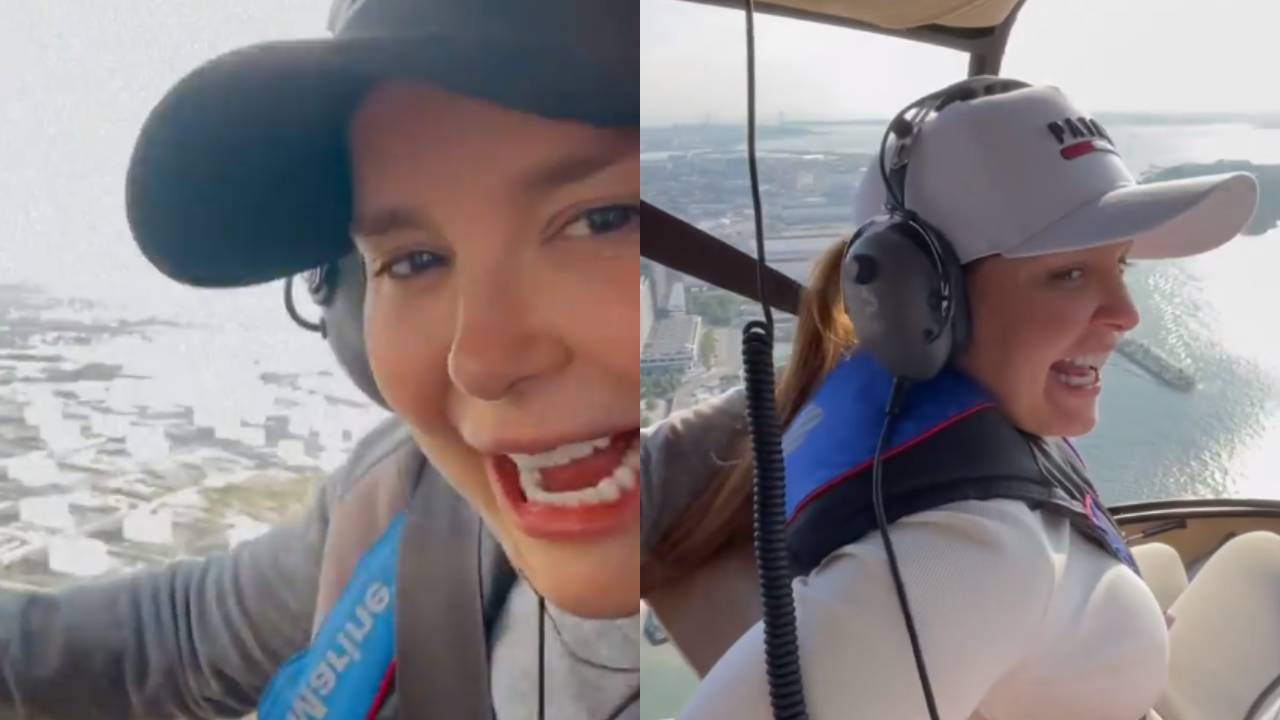 Maiara e Maraísa curtem passeio radical de helicóptero nos Estados Unidos: “Isso é animal”
