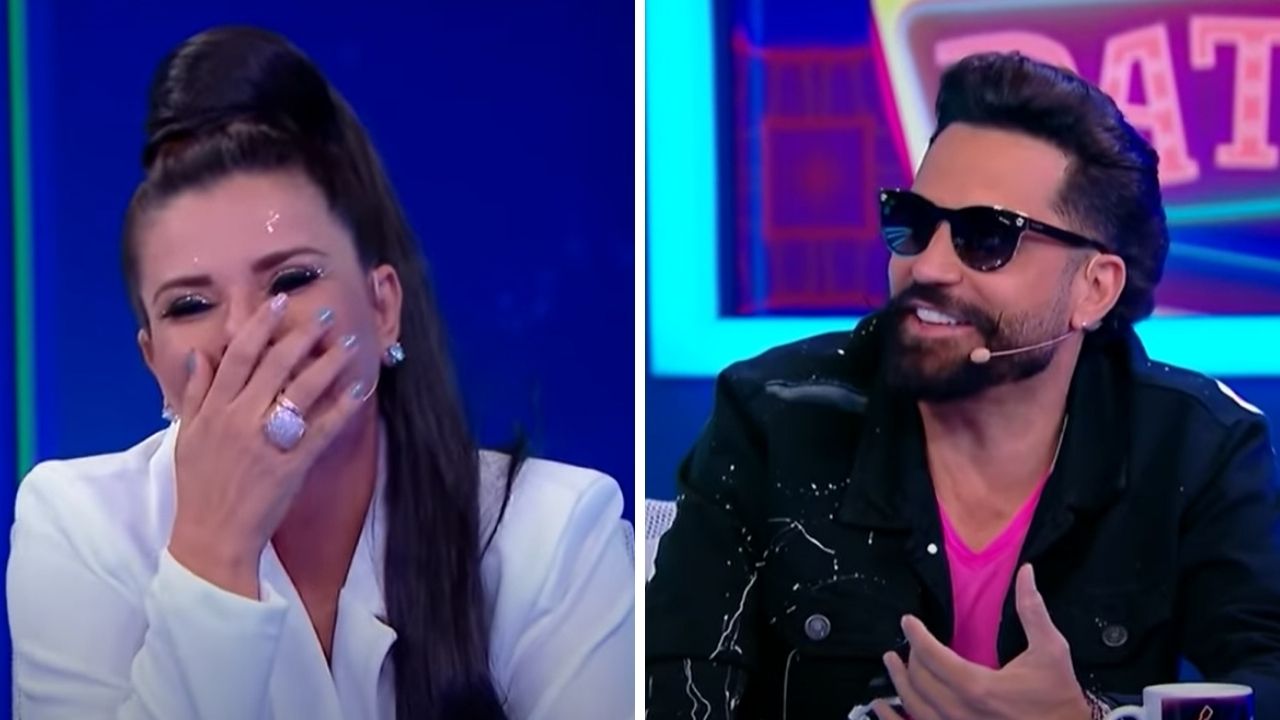 Mara Maravilha fica vermelha após receber cantada picante de Latino: “Tá cantando”