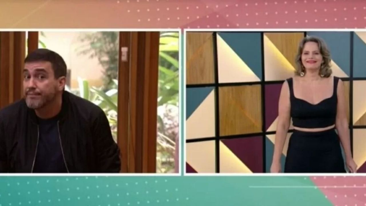 Ao vivo, Maria Cândida e André Marques protagonizam momento de flerte: “A gente vai tomar um vinho à noite”