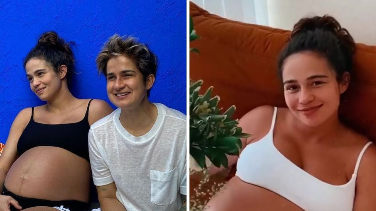 Na reta final da gravidez, Nanda Costa recebe surpresa especial da esposa Lan Lanh: “Amor e proteção para minha família”
