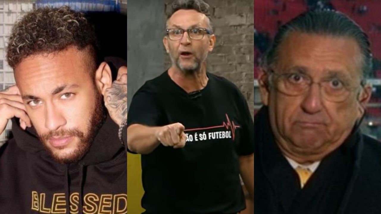 Ao vivo, Neto defende Neymar Jr. e deixa alfinetada em Galvão Bueno: “Idiota é quem te chamou de idiota”