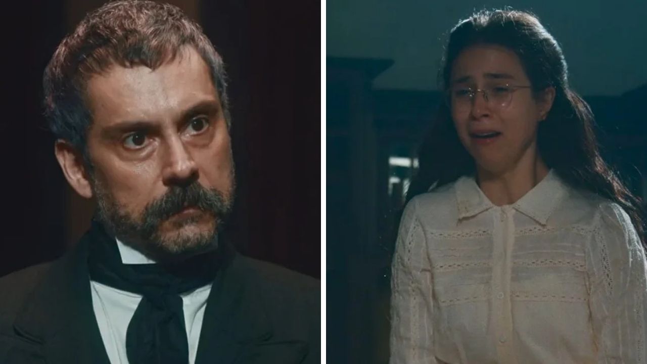 Nos Tempos do Imperador: Tonico age como um crápula e rasga vestido de Dolores sem piedade: “Pare!”