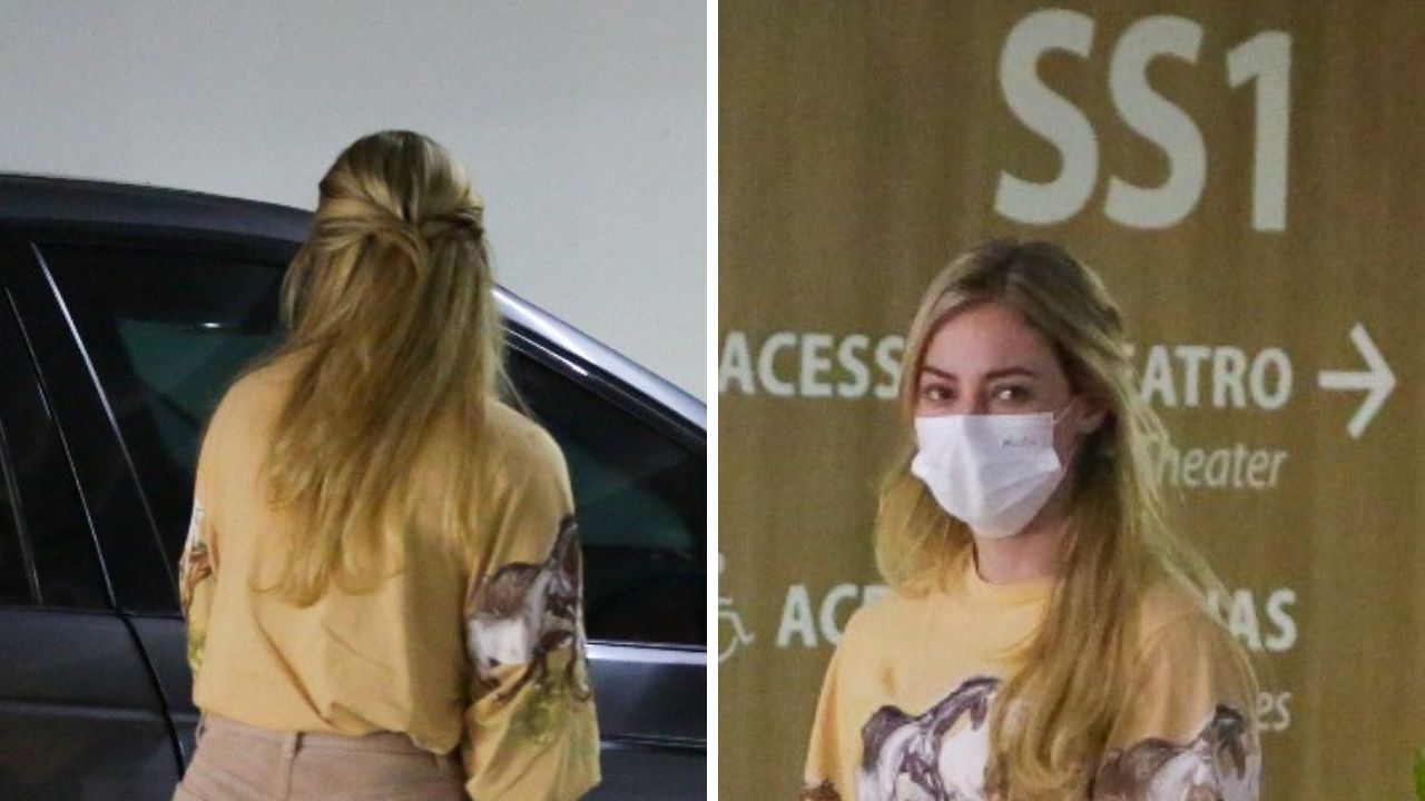 Paolla Oliveira é flagrada em shopping, mas calça gigante do tipo oversized é quem rouba a cena