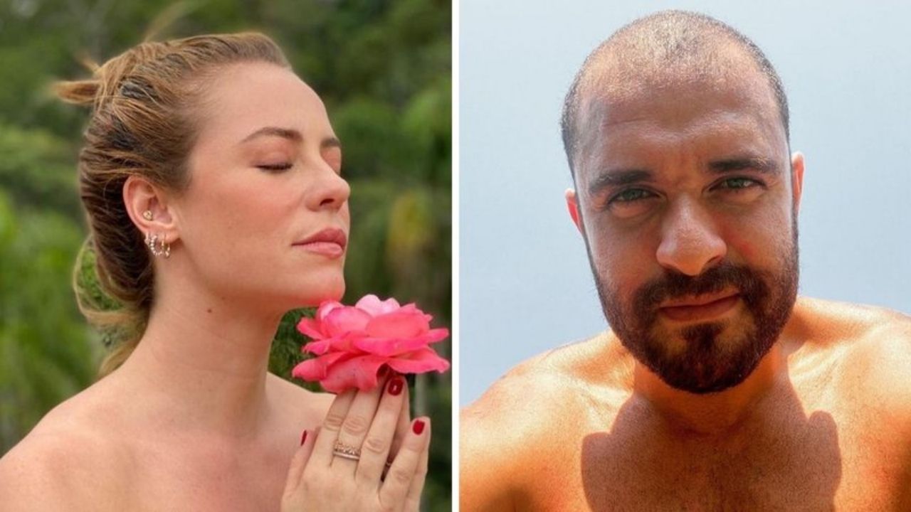 Paolla Oliveira surge agarradinha de Diogo Nogueira curtindo o dia e faz pedido especial: “Cola seu rosto no meu”