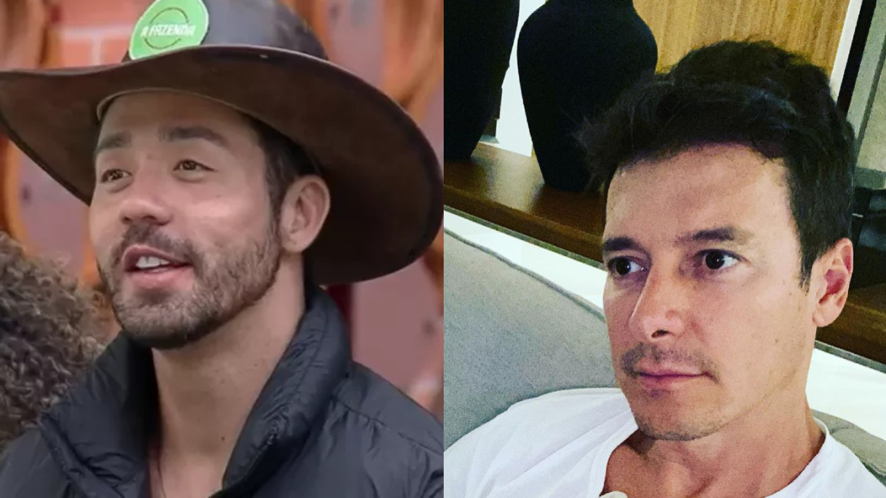 A Fazenda 13: Bem-humorado, Rico Melquiades flerta com Rodrigo Faro e pede número do apresentador