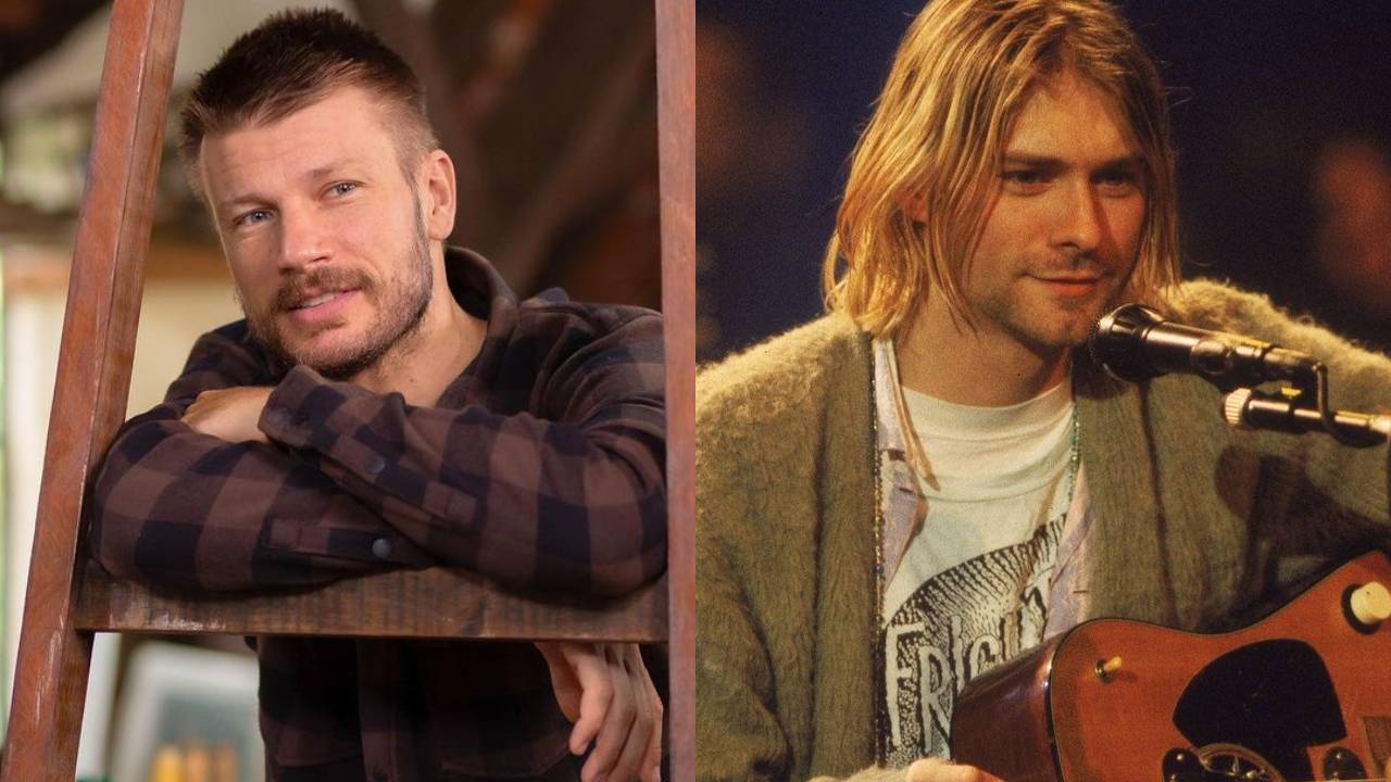 Rodrigo Hilbert resgata clique da juventude e gera comparações com Kurt Cobain, do Nirvana: “Muito parecido”