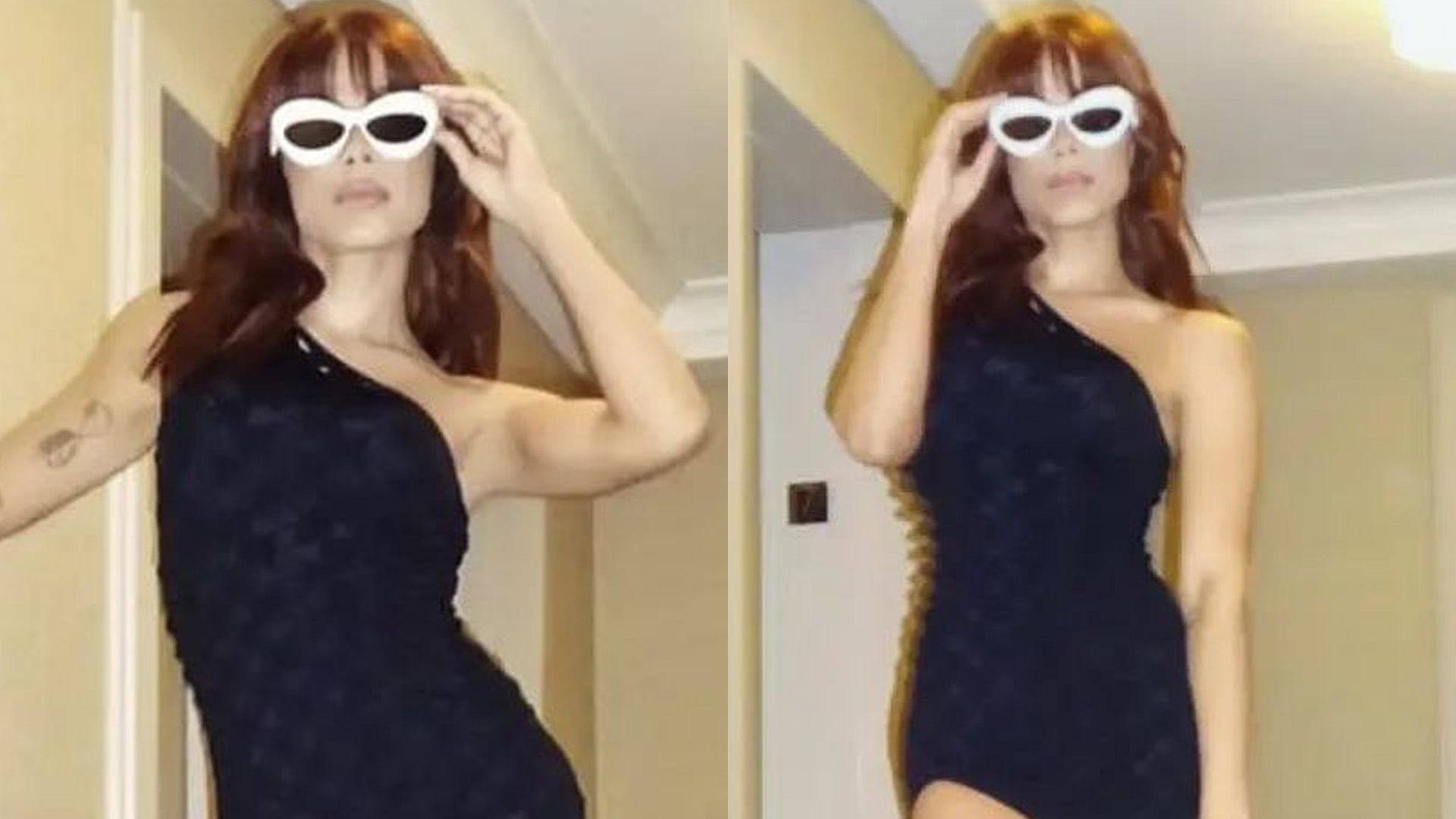 Anitta arrasa com vestido de fenda alta e seguidores piram: “Quanta perfeição”