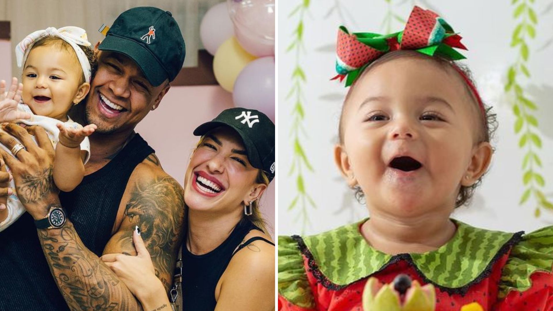 Filha de Léo Santana e Lore Improta celebra 1 ano e derruba bolo em ensaio temático
