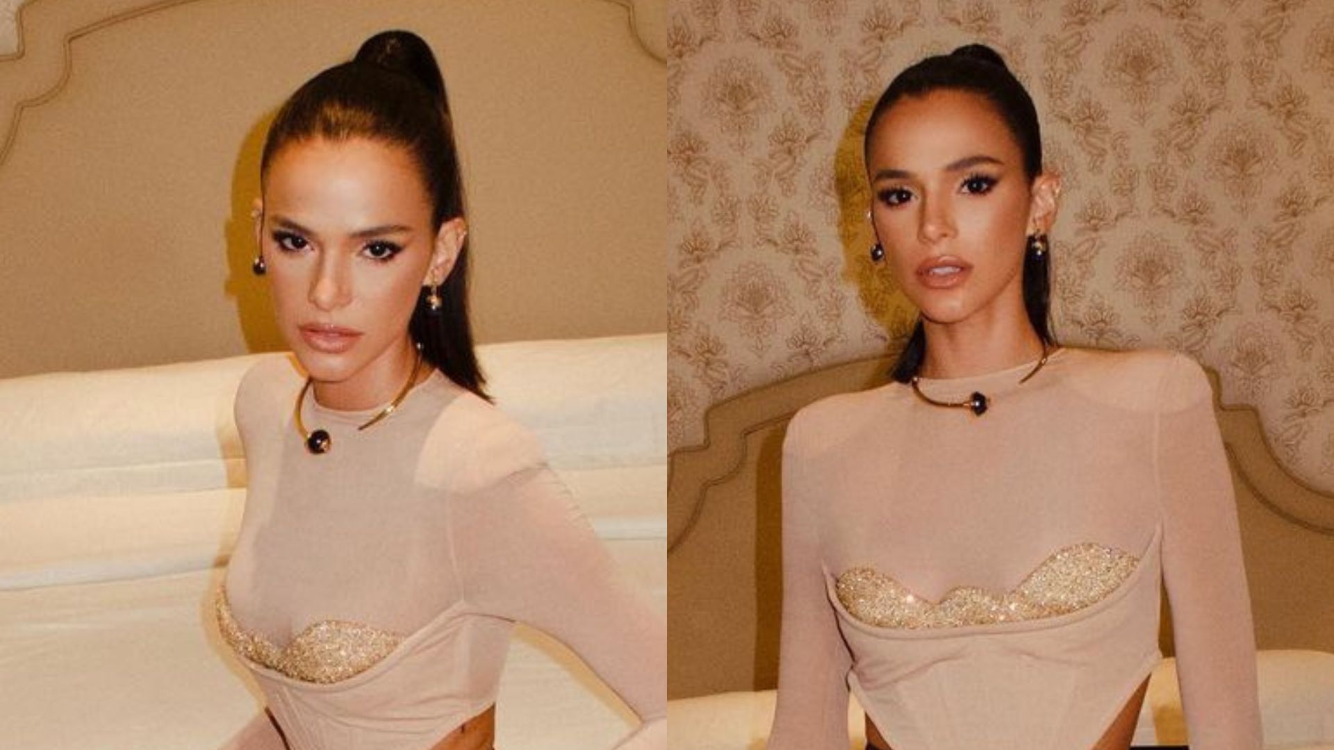 Bruna Marquezine esbanja elegância usando look coladinho e encanta: “Apaixonada”