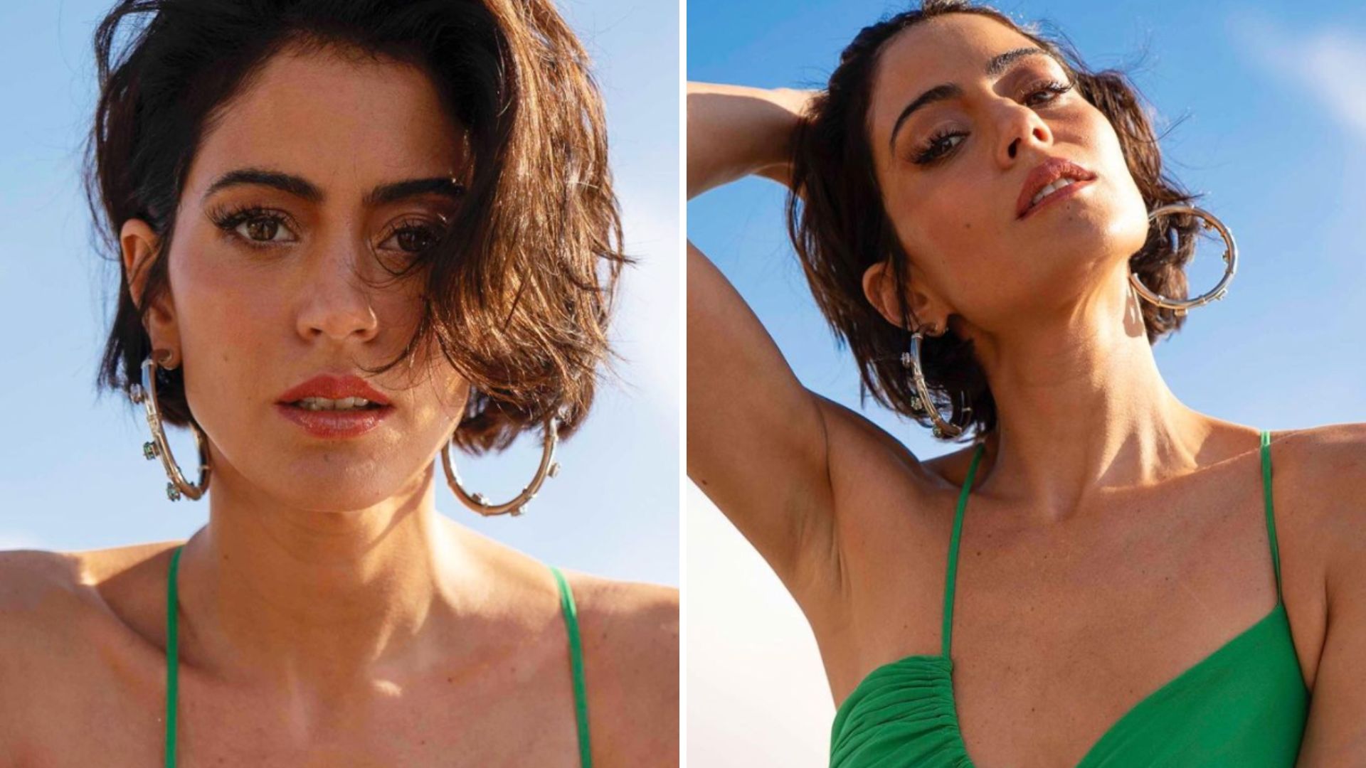 Carol Castro exibe corpo perfeito em fotos de vestido de alcinha sem sutiã: “Linda”