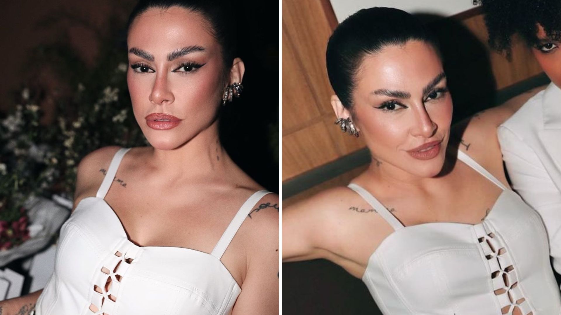 Cleo elege conjuntinho milimétrico para jantar luxuoso e pernões dão show: “Gata”