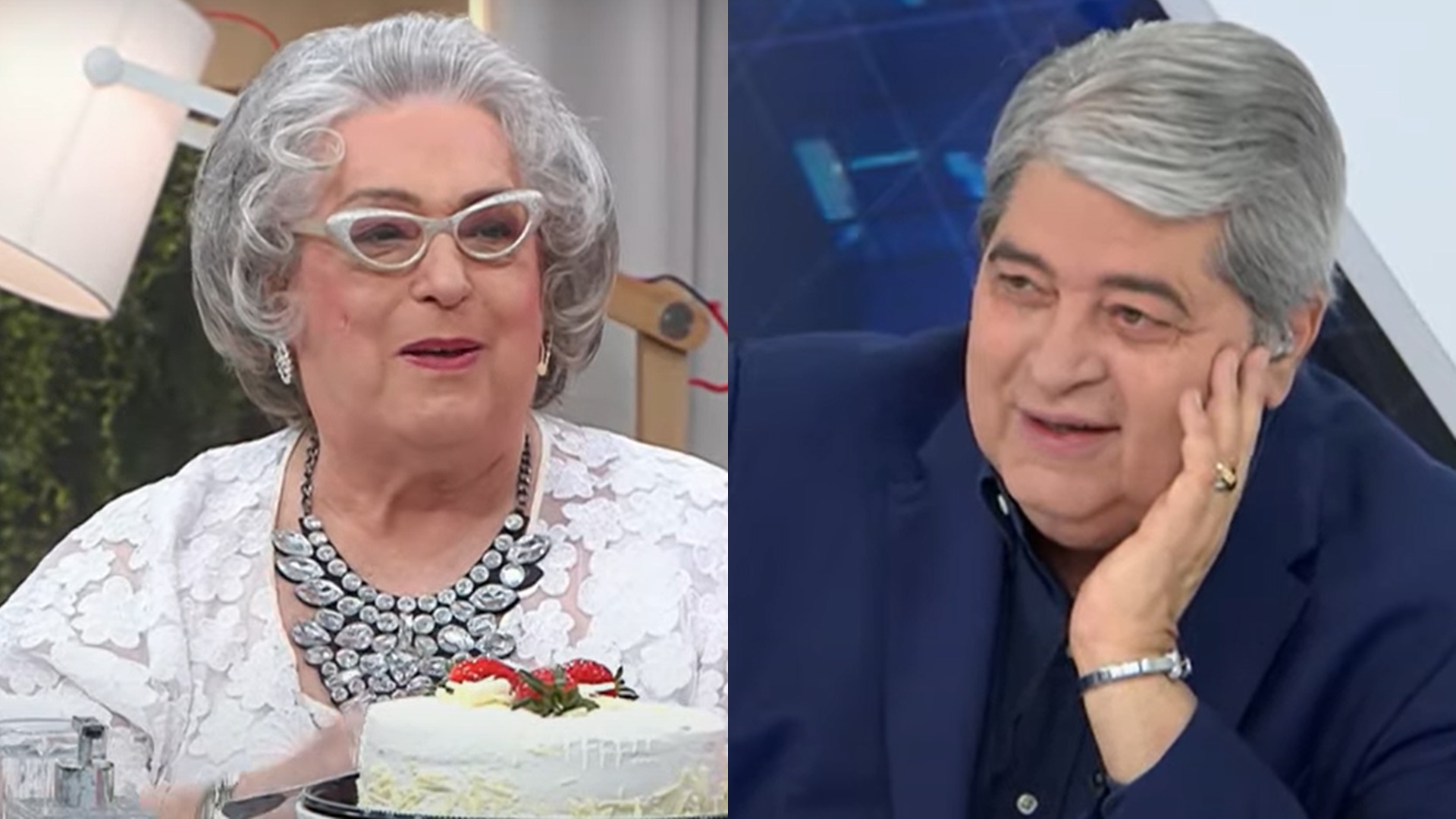 Datena fica sem reação após cantada ousada de Mamma Bruschetta ao vivo: “Prazer imenso”