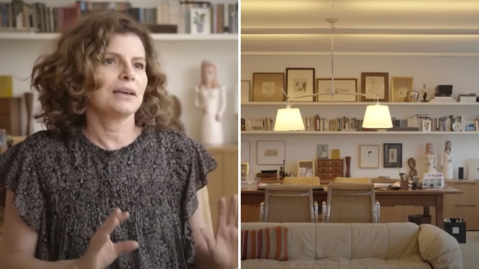 Discreta, Débora Bloch exibe detalhes de seu apartamento luxuoso pela primeira vez