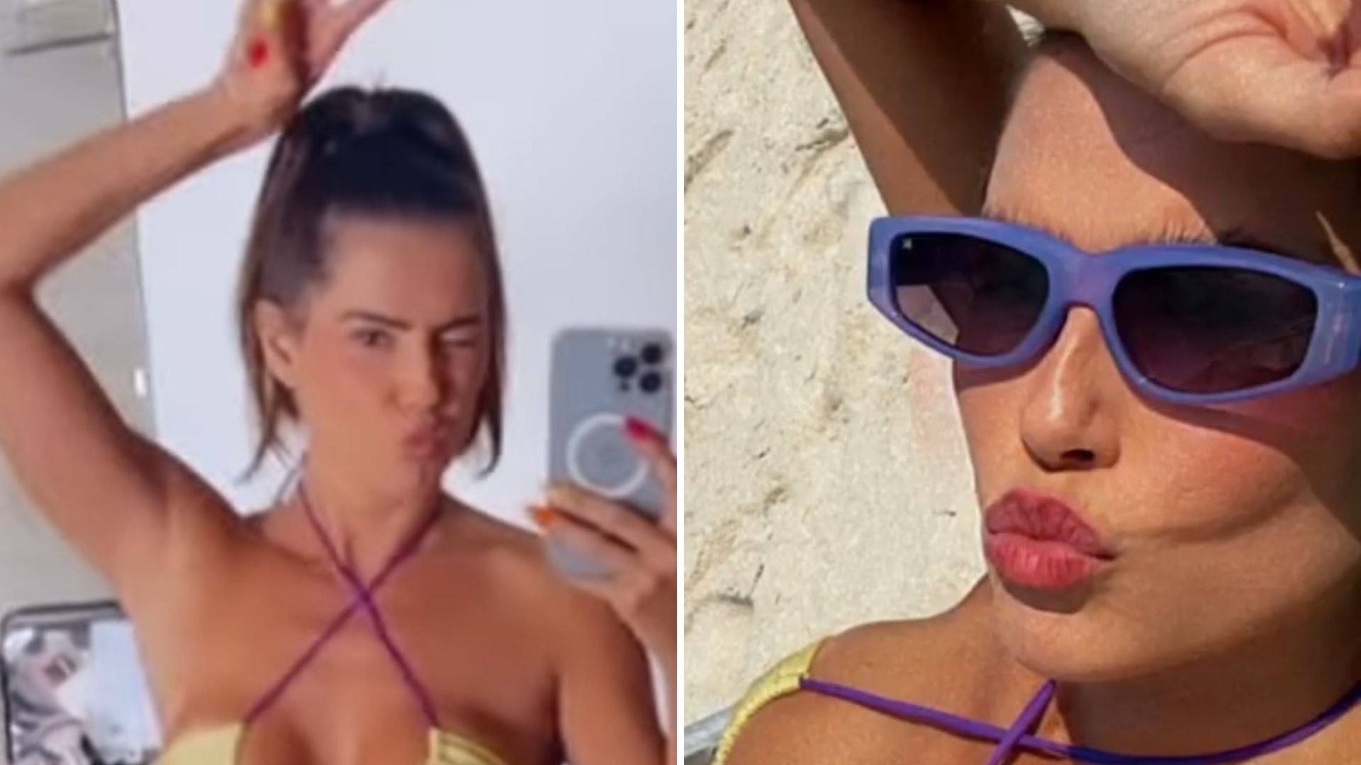 Deborah Secco exibe corpo perfeito ao posar de biquíni cortininha: “Vou te usar”