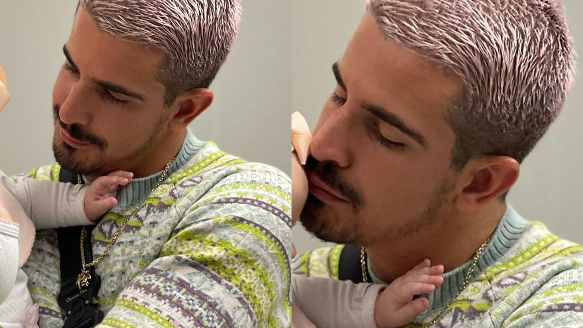 Enzo Celulari derrete corações com irmãzinha de seis meses: “Uma boneca”