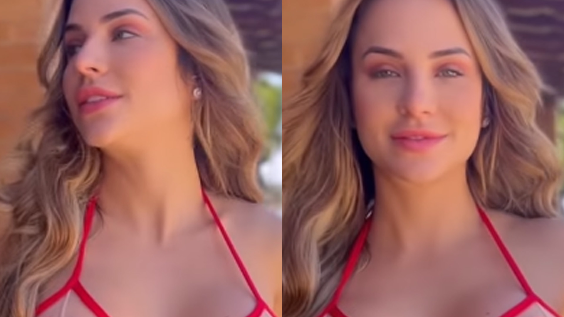 Ex-BBB Gabi Martins seduz com biquíni recortado nos seios: “Espetáculo”