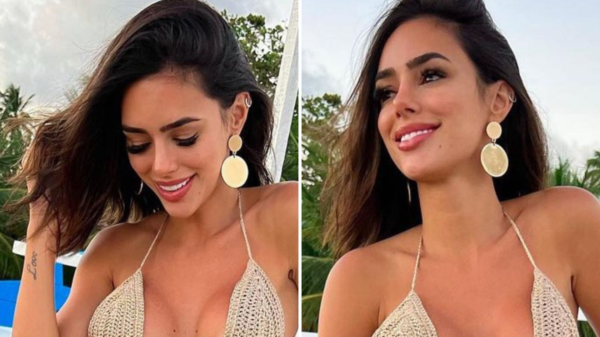 Ex de Neymar quase explode biquíni de crochê e marquinha impressiona: “Exemplo de mulher”