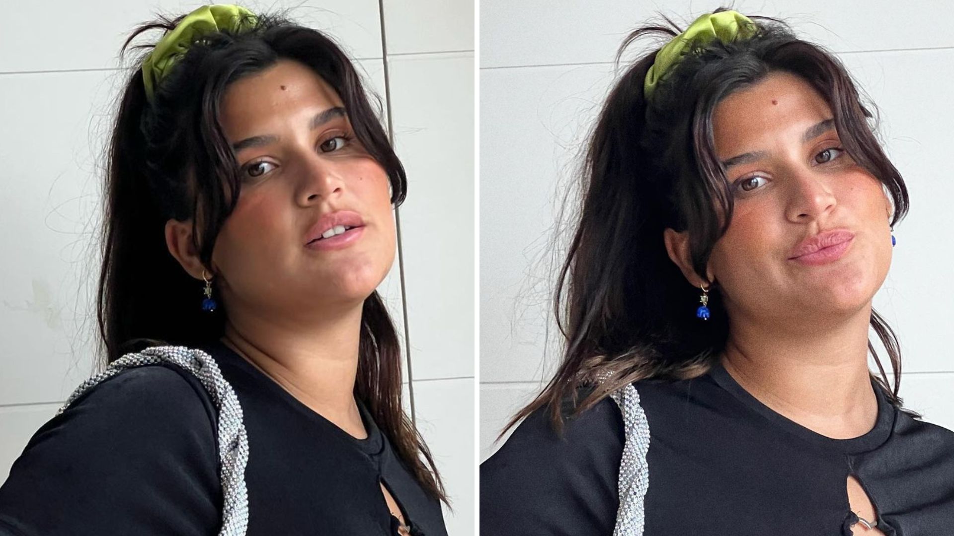 Sem sutiã, filha de Flávia Alessandra quase mostra tudo em blusa rasgada: “Que deusa”