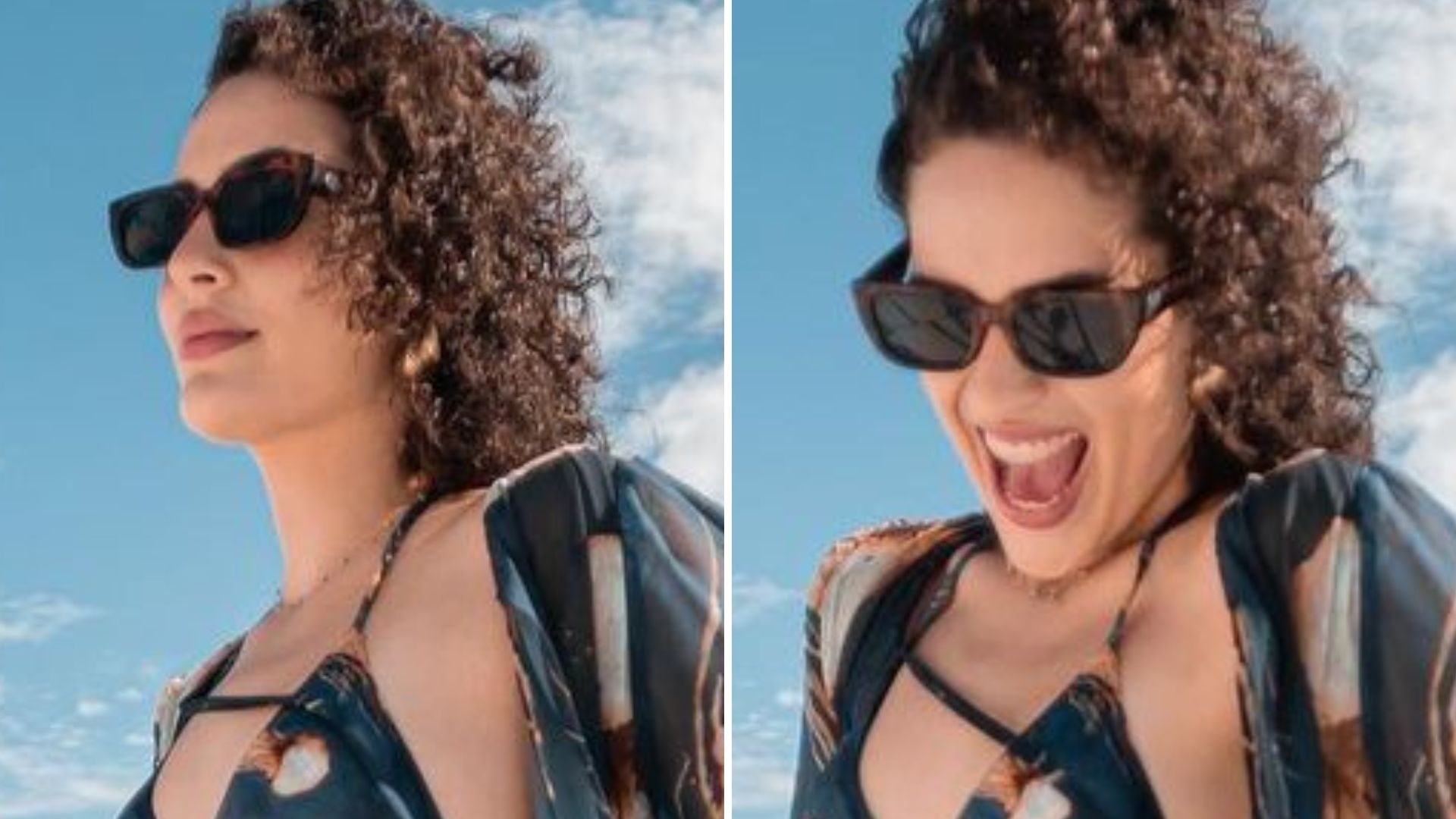 Filha de Renato Aragão seduz de biquíni e calça transparente: “Beleza inexplicável”