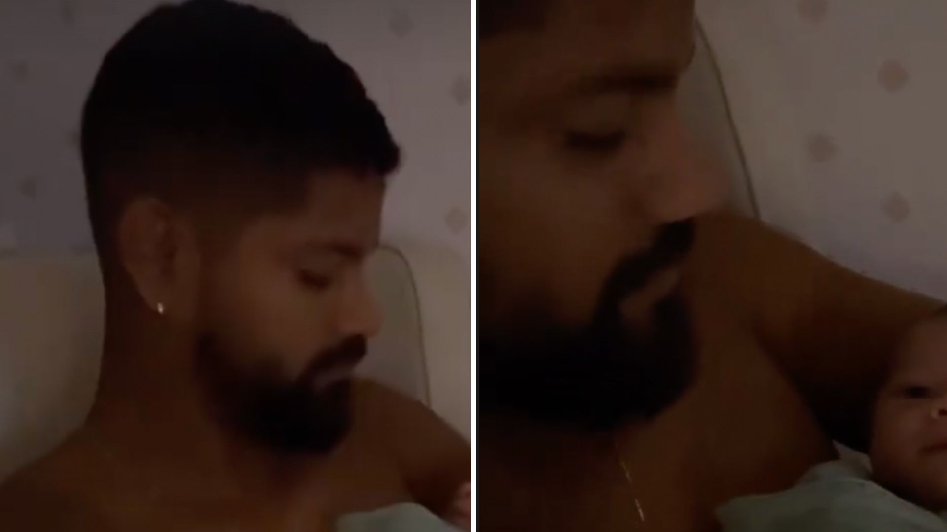 Filho de Viviane Araújo abre sorrisão ao ser ninado pelo pai: “Amo esse colinho”