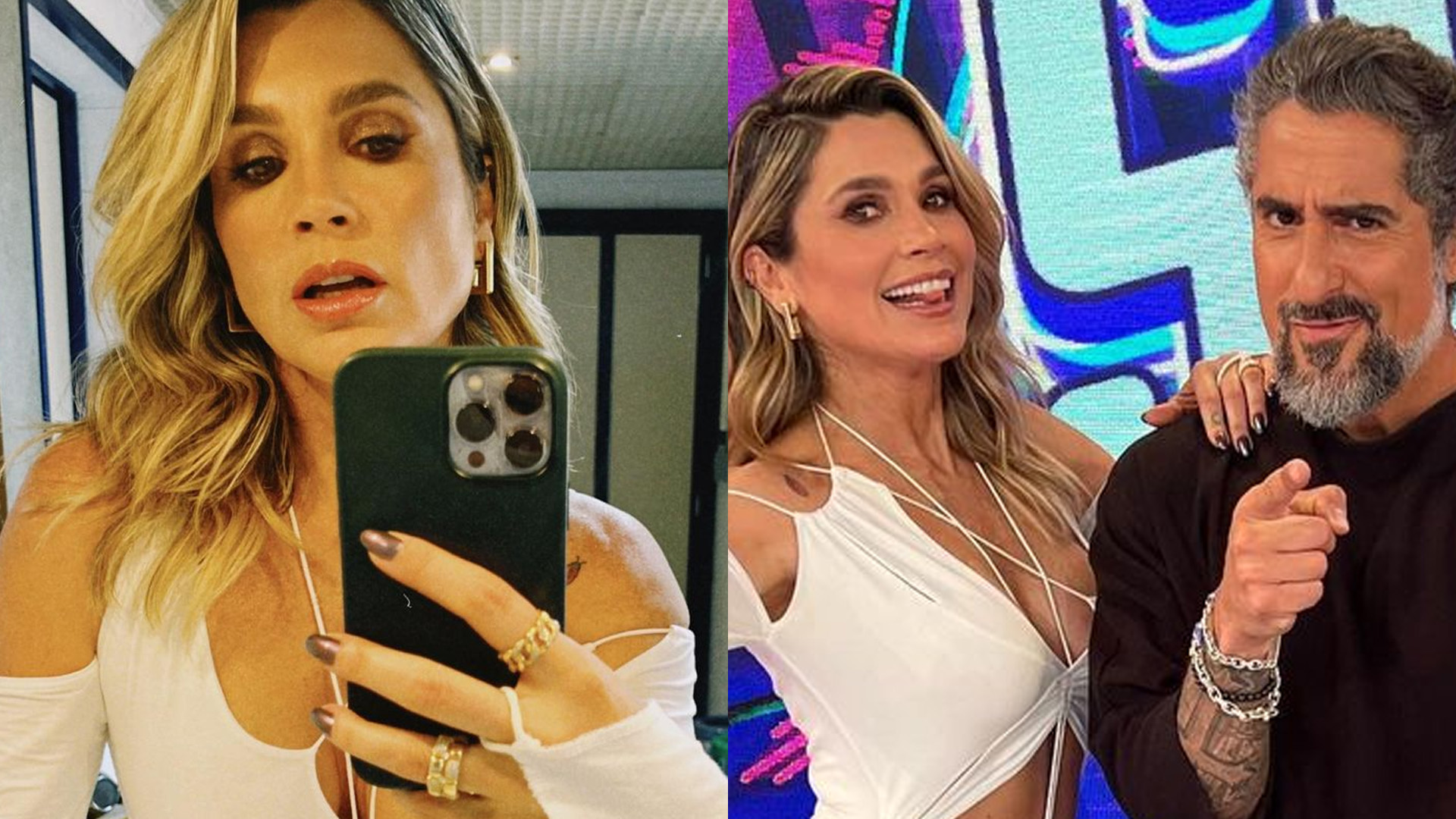 Flávia Alessandra aparece a bordo de vestido com recorte no abdômen: “Sem condições”