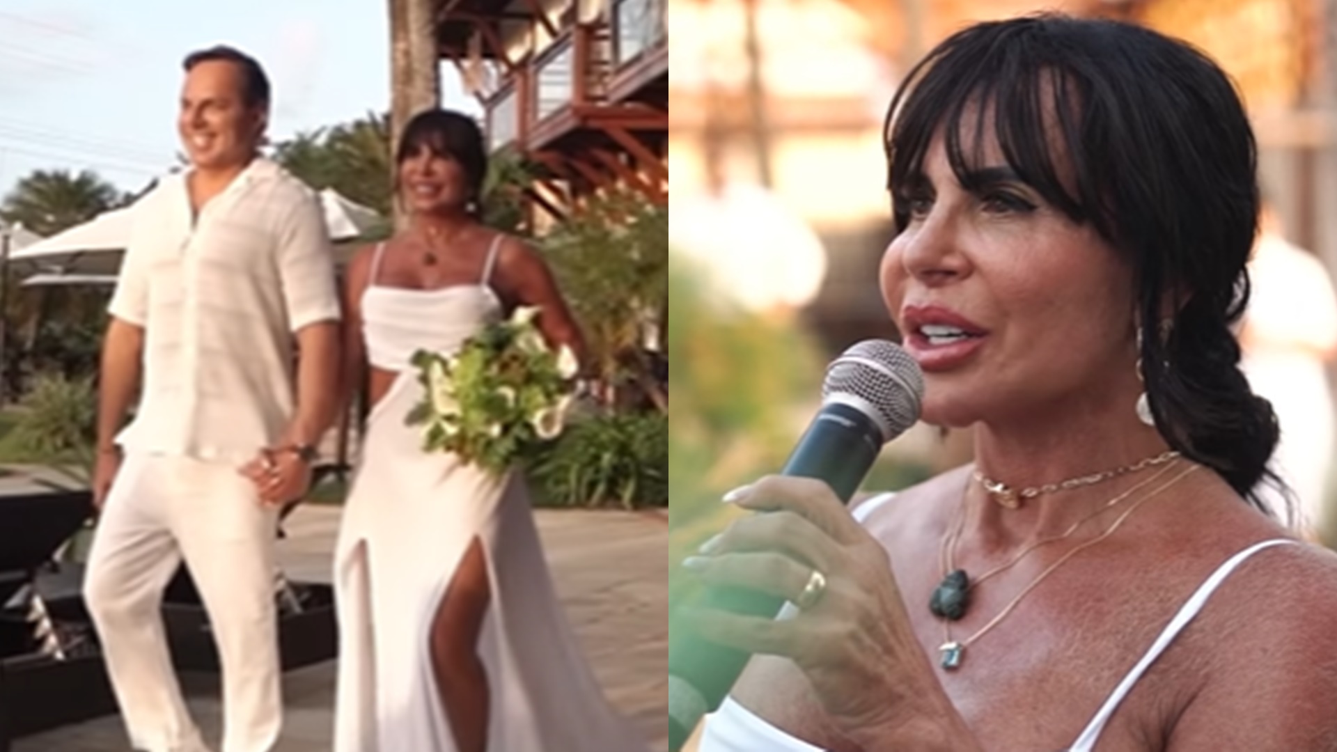 Gretchen se casa “de novo” e renova votos: “Na pobreza, na riqueza e nas plásticas”