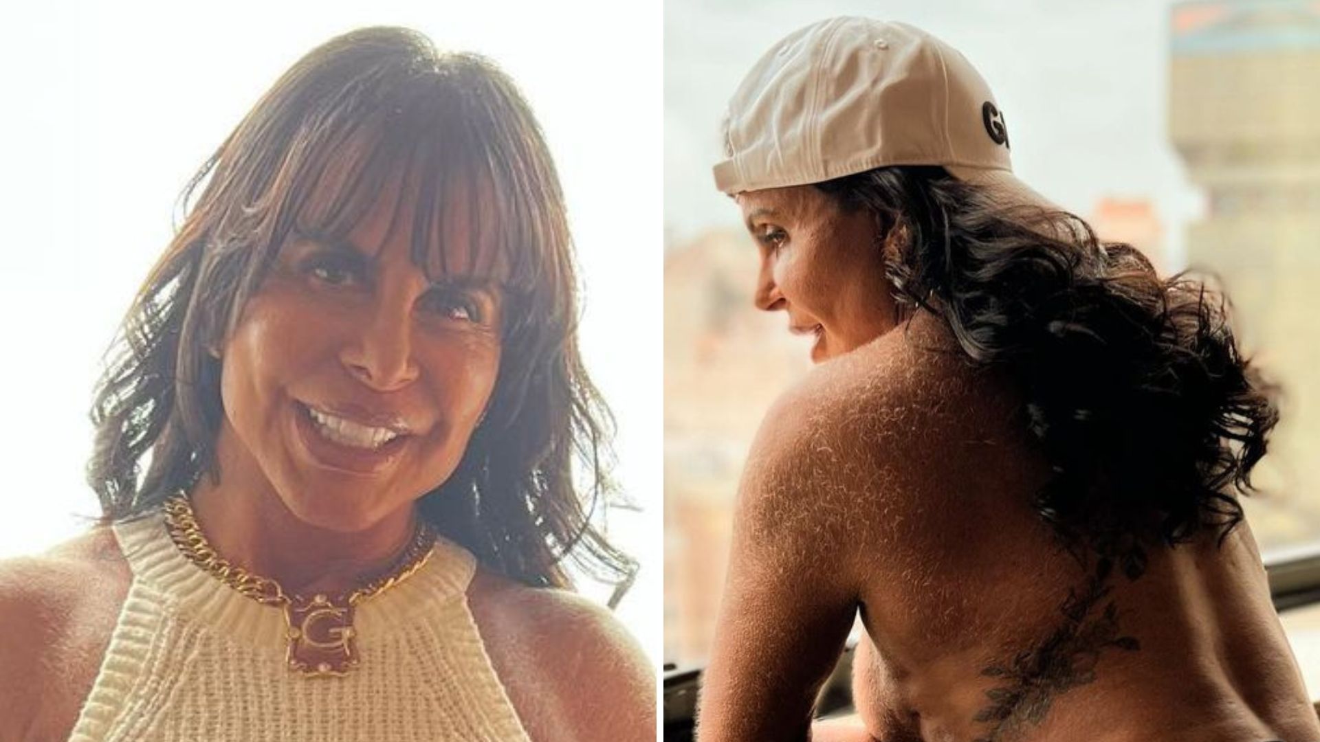 Ousada, Gretchen dispensa sutiã e sensualiza só de fio-dental: “Tudo em cima”