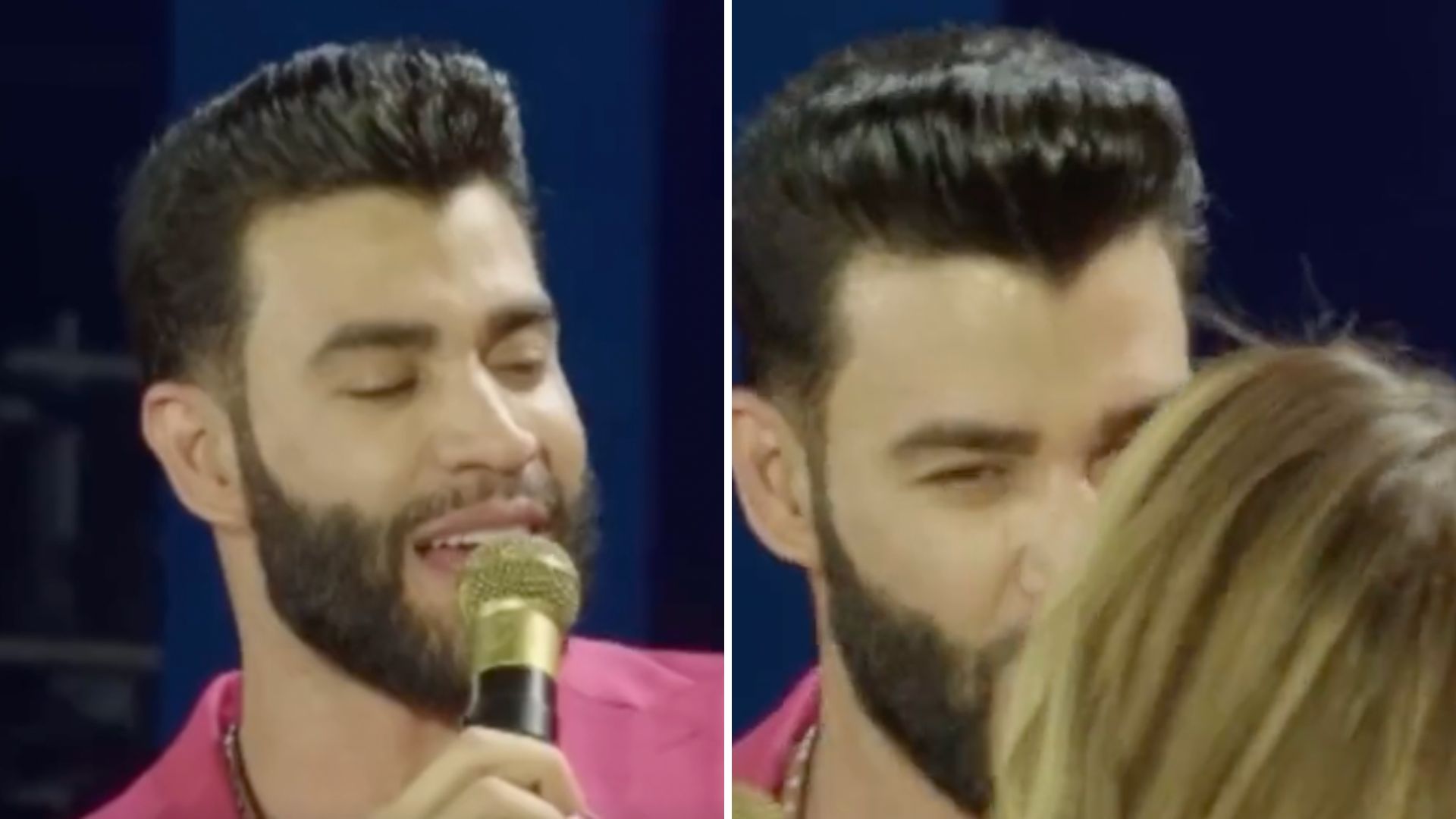 Suita sobe no palco com novo visual e Gusttavo Lima se choca: “Do jeito que me apaixonei”