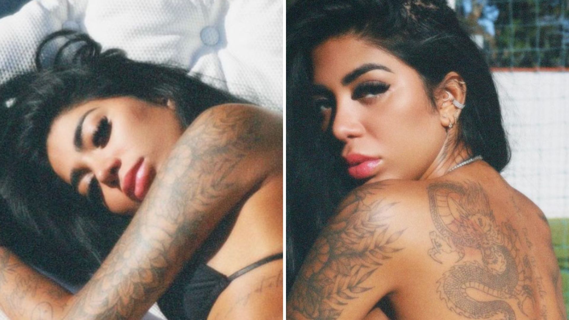 Na cama, irmã de Gabigol exibe corpo tatuado e provoca fãs: “Me diz teu jogo”