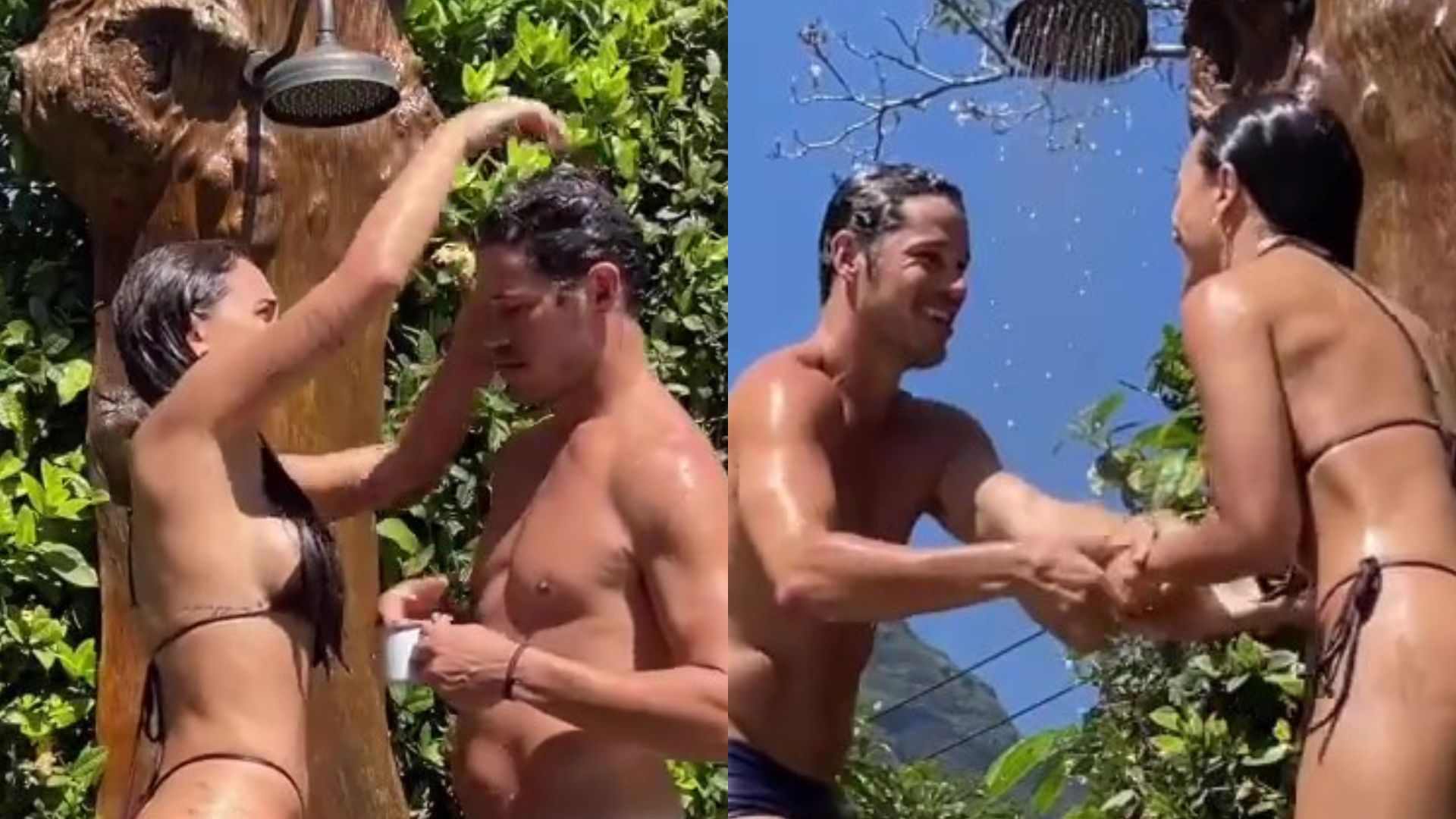 Rafa Kalimann e José Loreto tomam banho juntos e clima esquenta: “Química”