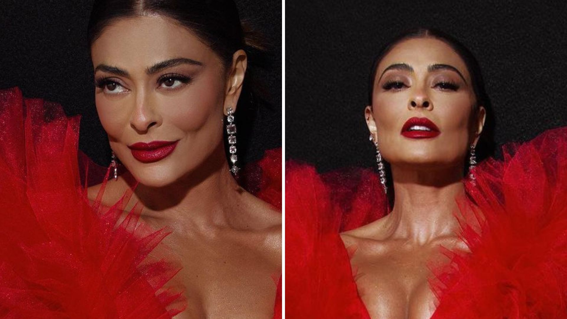 Juliana Paes grava o ‘Caldeirão’ com look escandaloso e decote surpreende: “Divina”