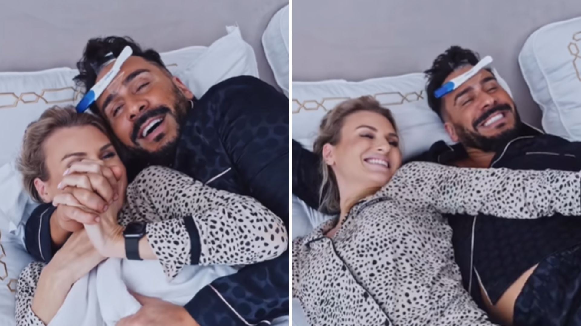 Julio Rocha se emociona ao anunciar terceiro filho com a esposa: “Tô chorando”