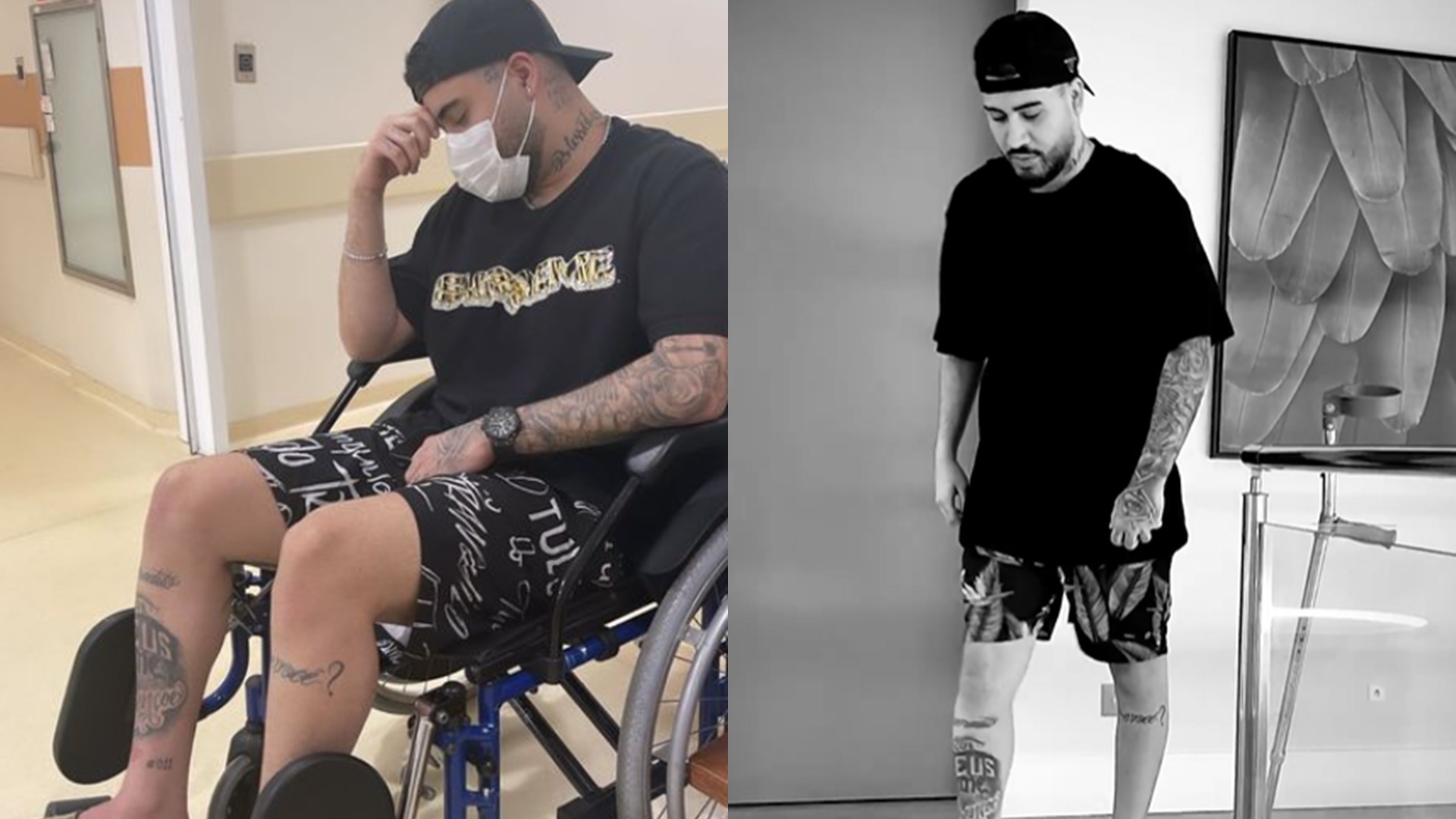Kevinho volta a andar 2 meses após grave acidente e comemora: “Finalmente”