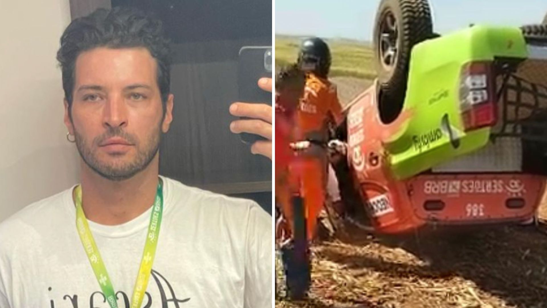 Imagens fortes: ator de ‘Pantanal’ capota o carro em acidente feio e e gera preocupação