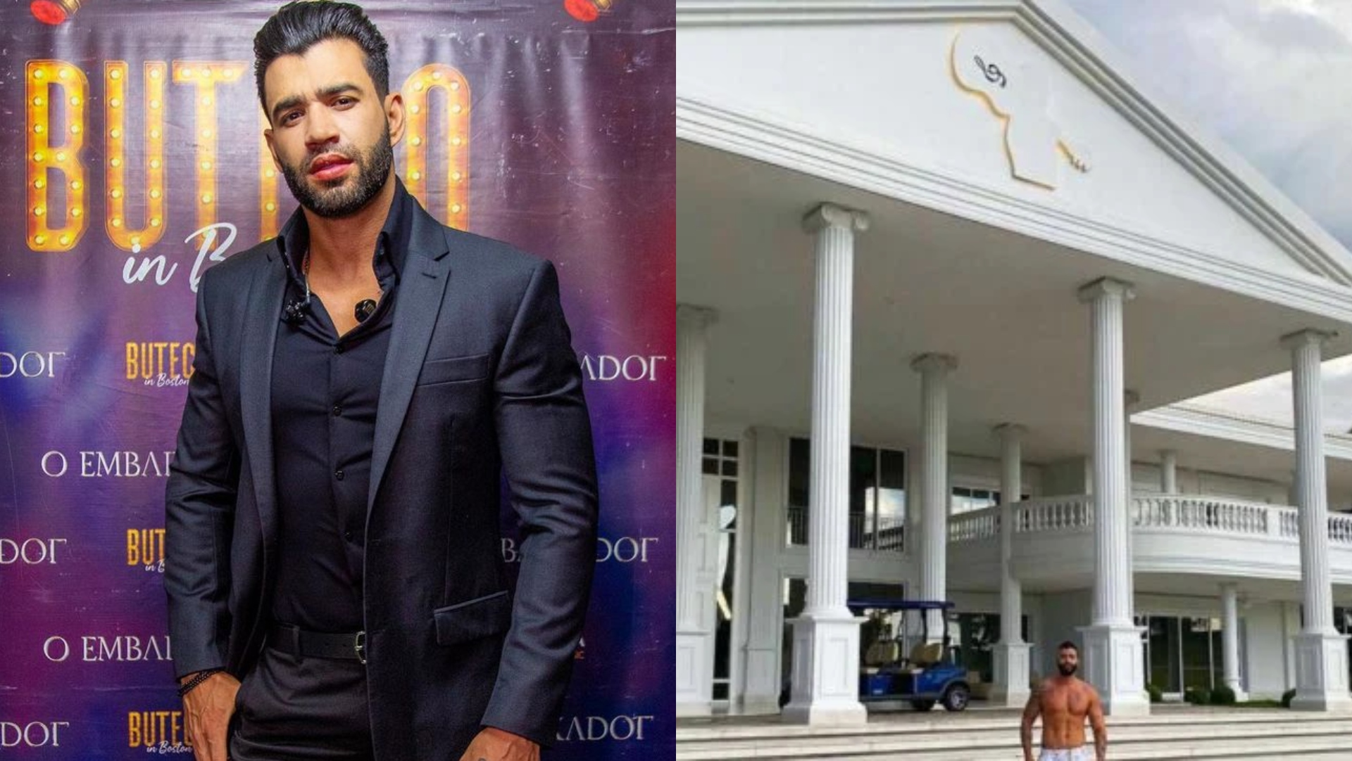 Mansão de Gusttavo Lima tem entrada no estilo grego e carros de luxo na sala; veja fotos