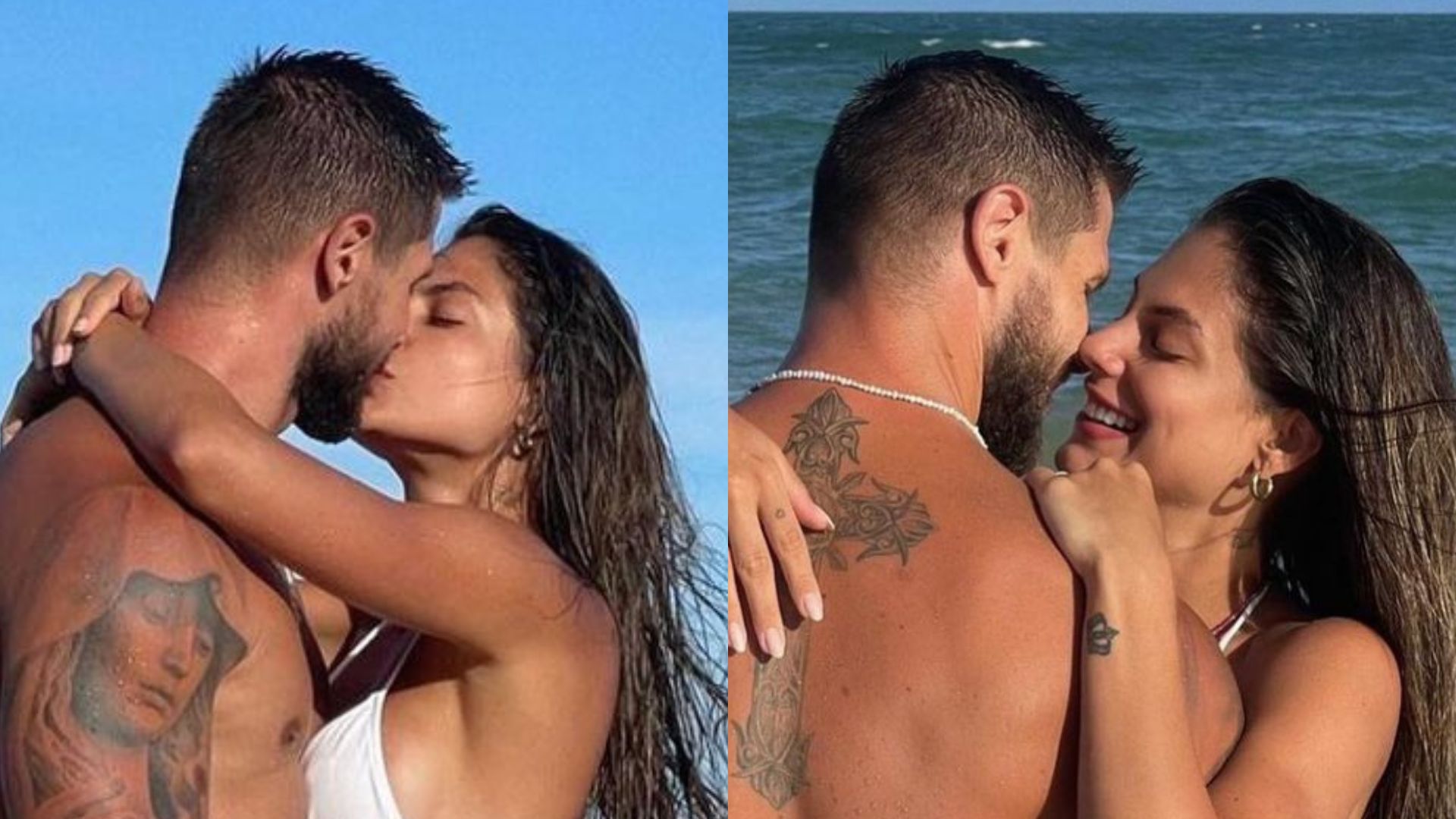 Mari Gonzalez posa com Jonas Sulzbatch e volume na cueca do galã choca: “Armado”