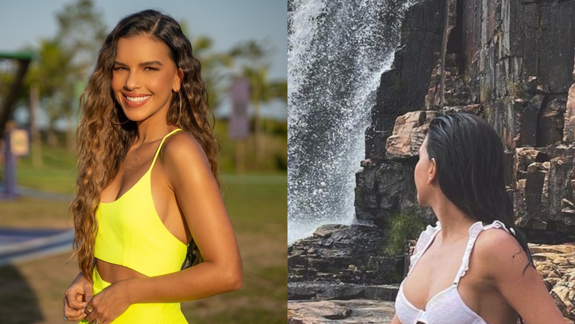 Com biquíni micro e cintura fina, Mariana Rios exibe corpão na cachoeira e dá show: “Quero ir longe”