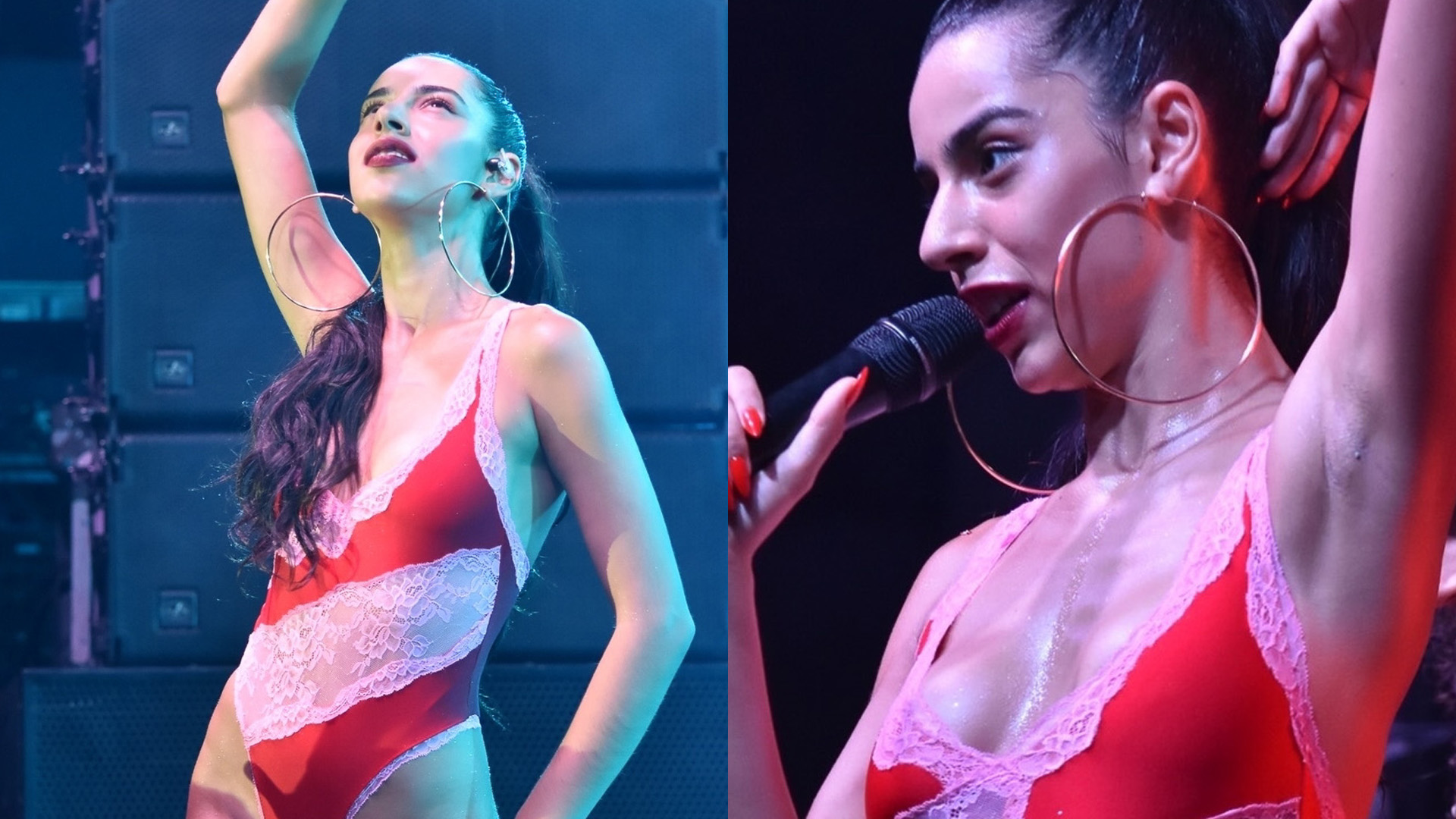 Marina Sena se apresenta com maiô cavado e virilha fica à mostra