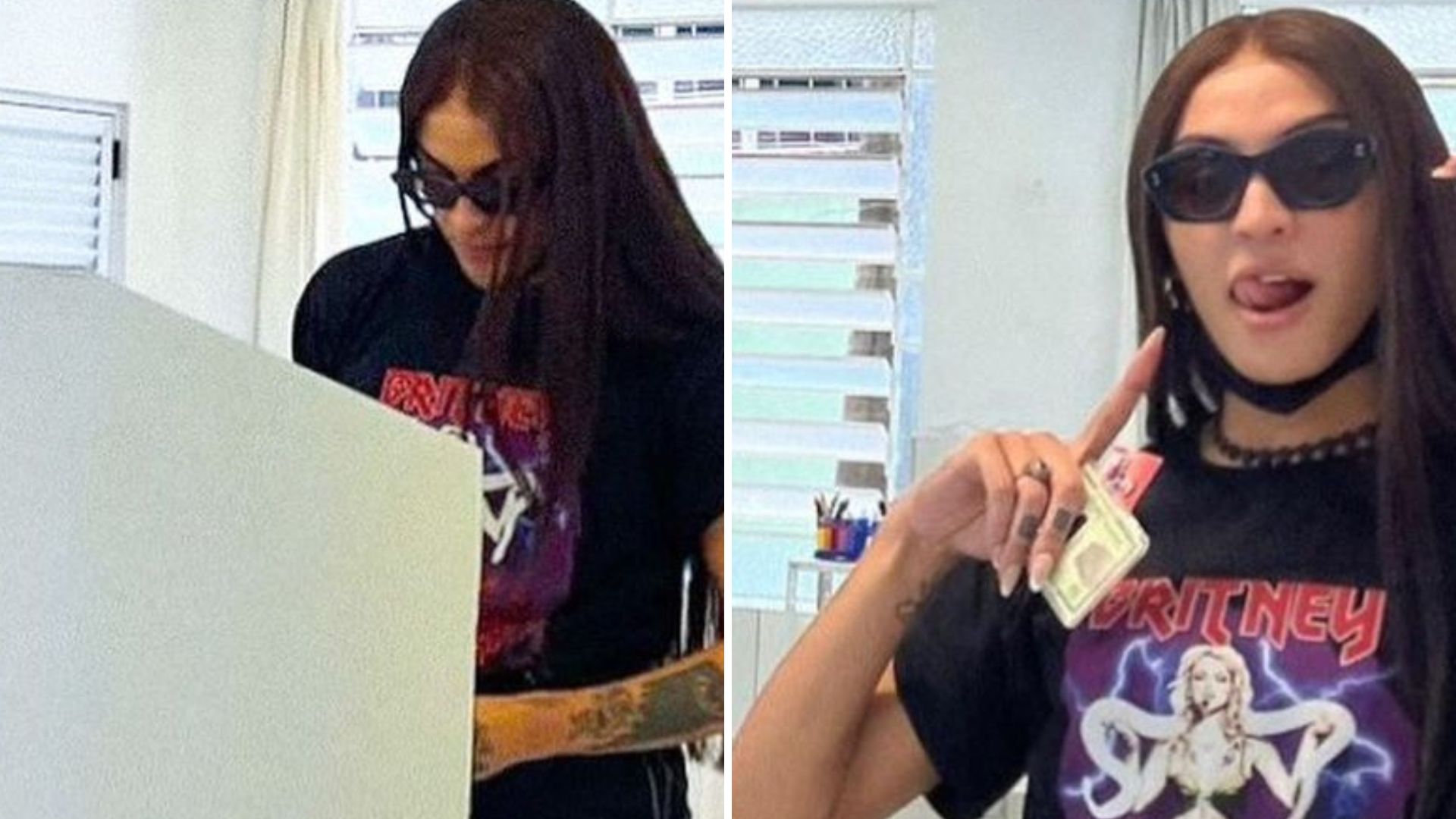 Pabllo Vittar elege look acinturado e posa ao lado da urna em dia de eleição: “Gata”