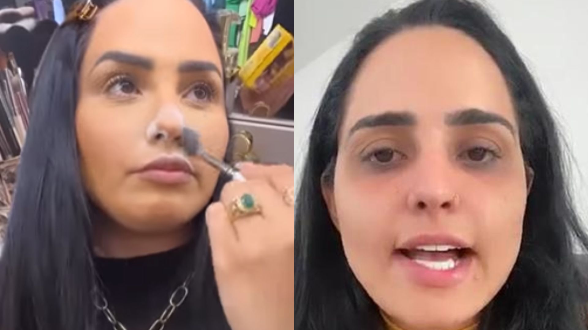 Perlla é criticada após teste inusitado em tutorial de maquiagem: “Faz mal”
