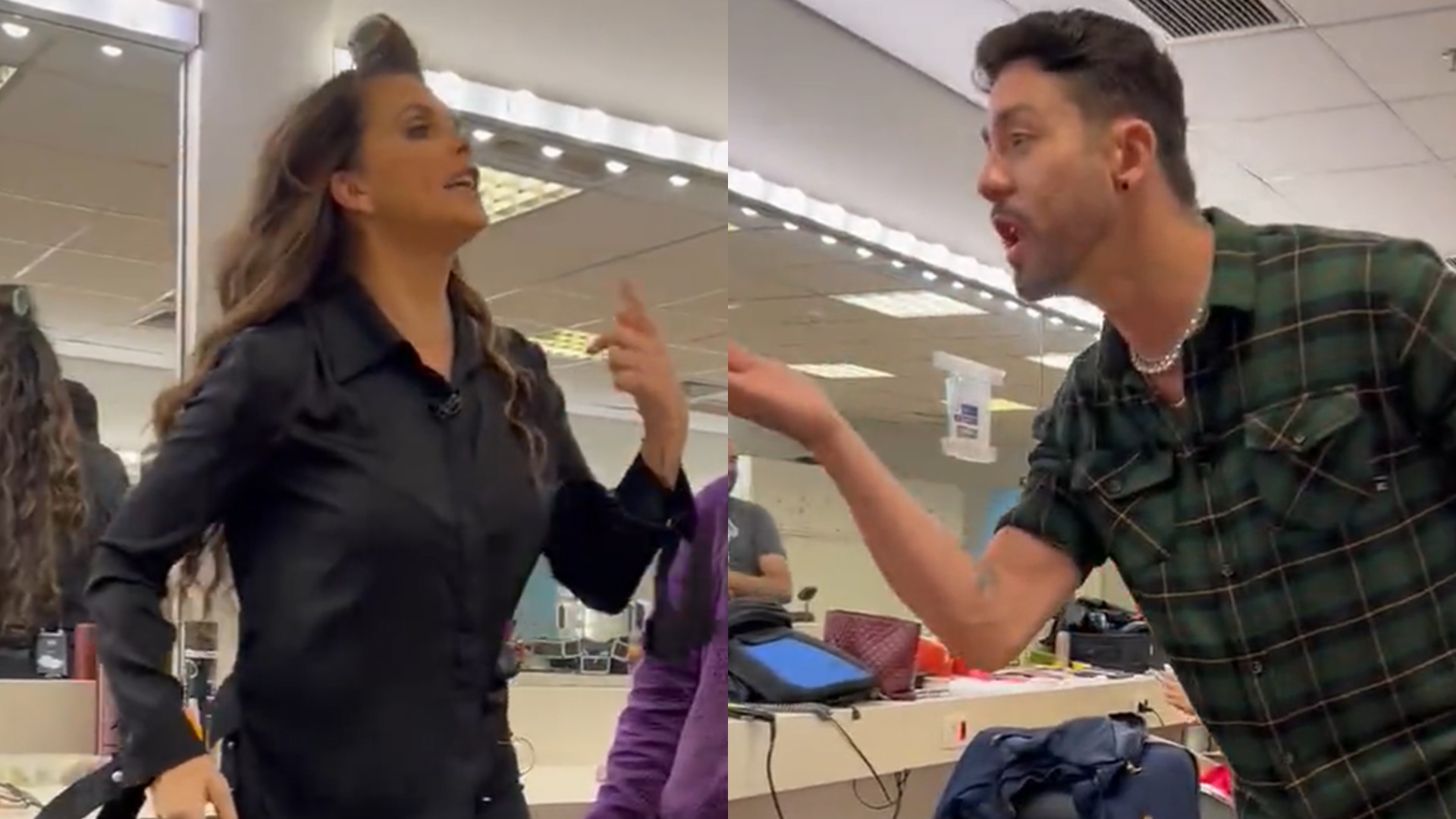 Rico Melquiades ataca Luiza Ambiel nos bastidores da Record e recebe resposta: “Teu c*”